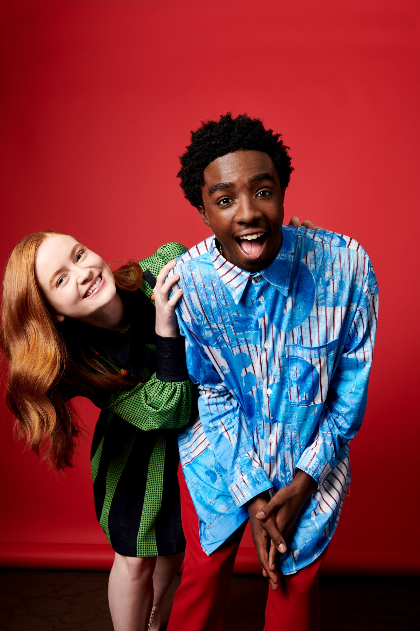 Caleb McLaughlin, Sadie Sink, Entertainment Weekly, Photoshoot, 1370x2050 HD Phone