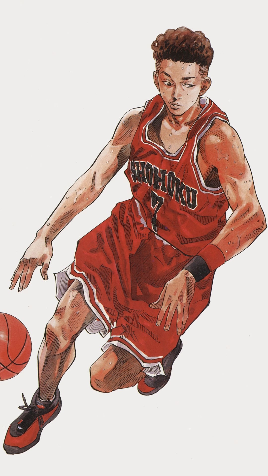 Ryota Miyagi, Shohoku basketball jersey, dribbling basketball, Full HD Phone wallpaper