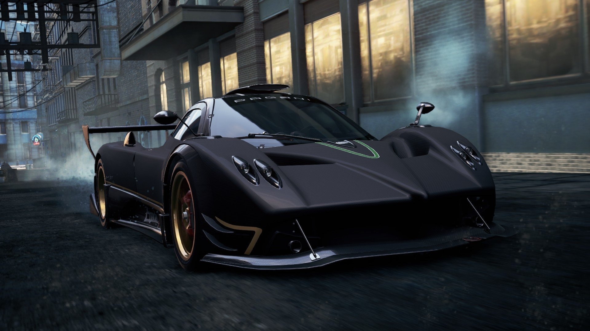Pagani Zonda R, Need for Speed Most Wanted, urban street alley, Full HD Desktop wallpaper