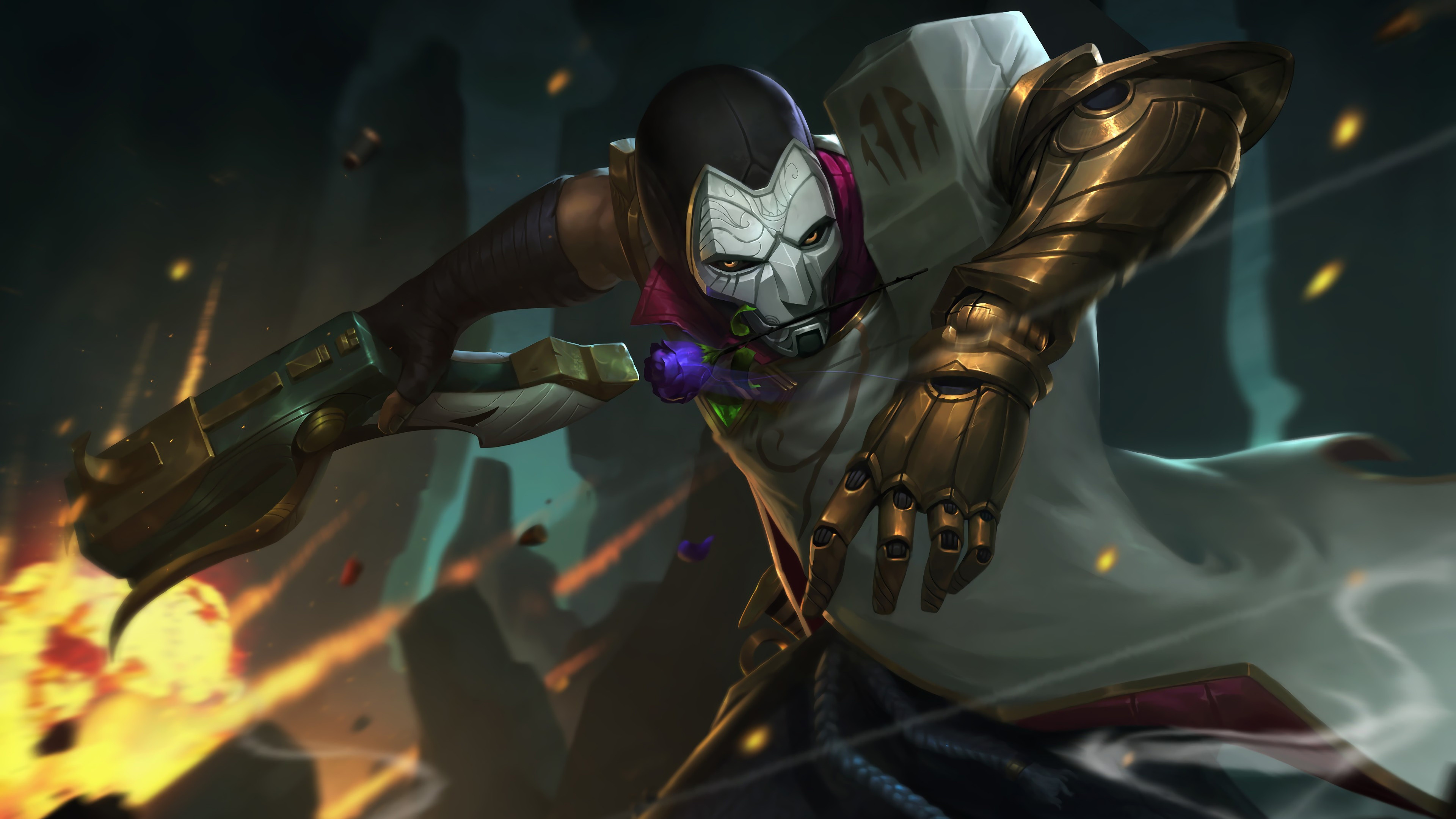 League of Legends Jhin wallpapers, HD backgrounds, Gaming art, Champion visuals, 3840x2160 4K Desktop