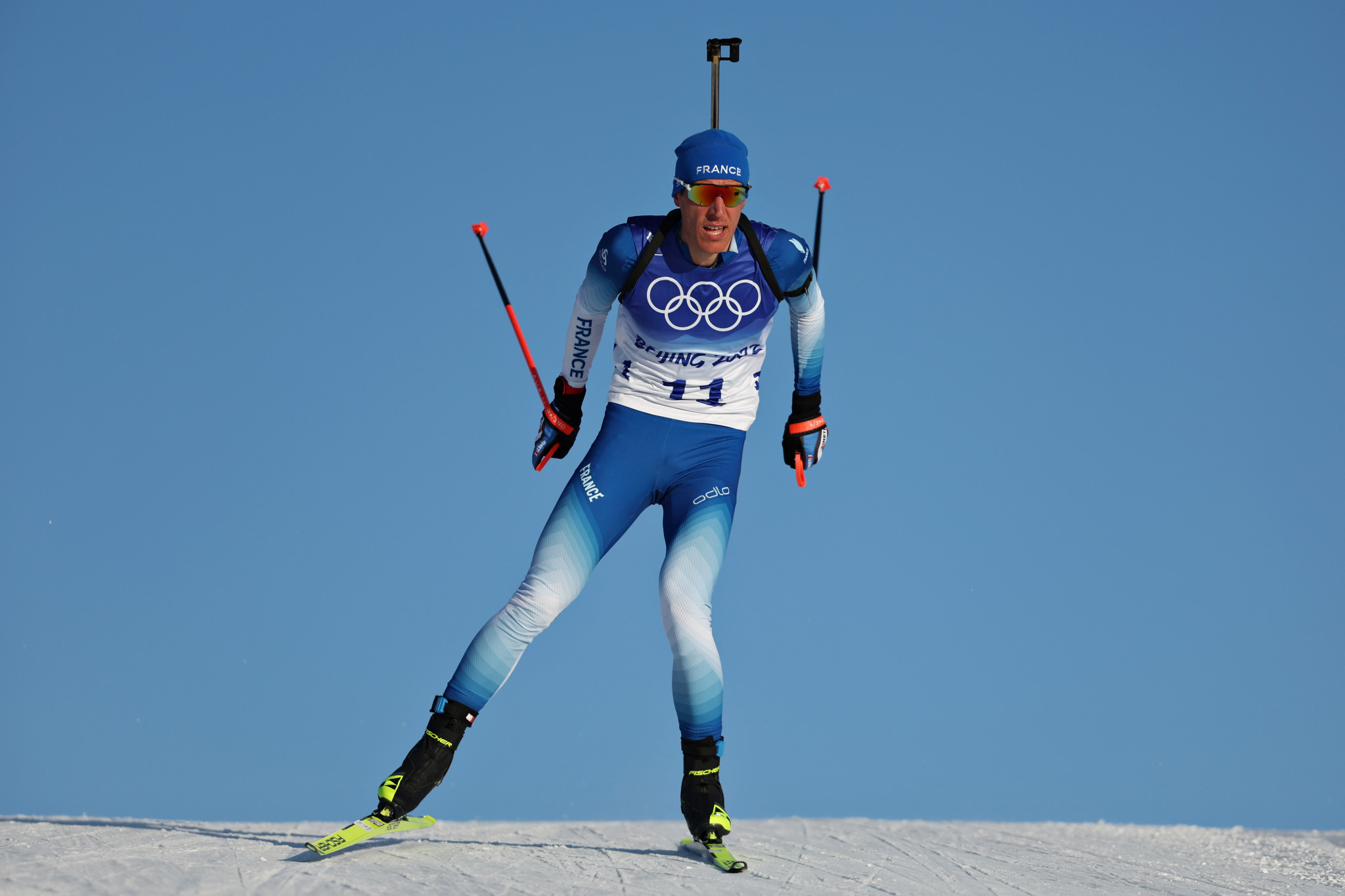 Quentin Fillon Maillet, French gold, Beijing 2022, 20km biathlon, 2050x1370 HD Desktop