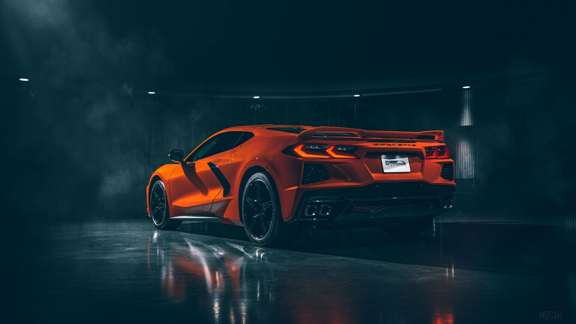 2020 Chevrolet Corvette Stingray C8, Rear 4K, 1920x1080 Full HD Desktop