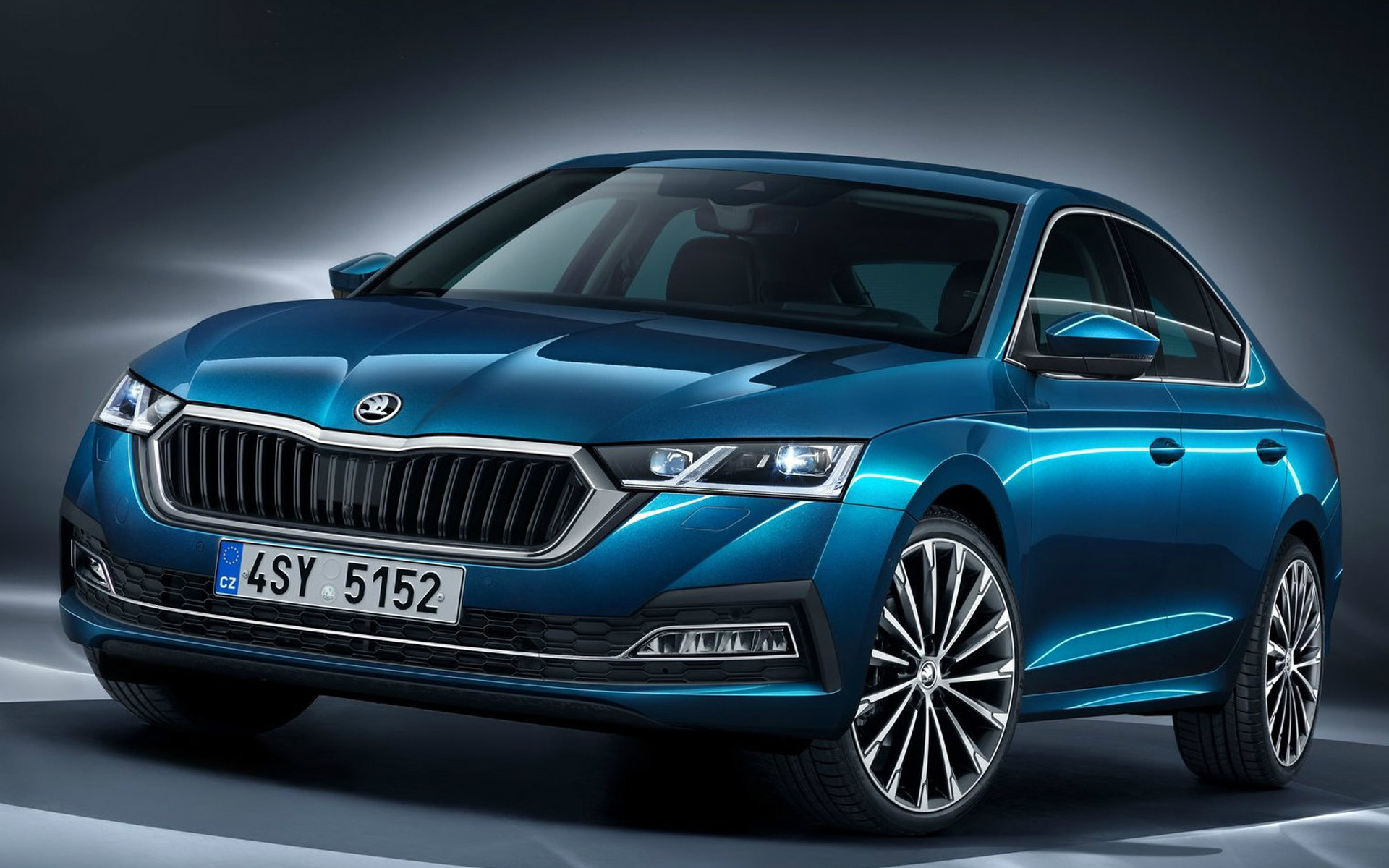 Skoda Octavia, Modern sedan, High-quality wallpapers, Blue exterior, 1920x1200 HD Desktop