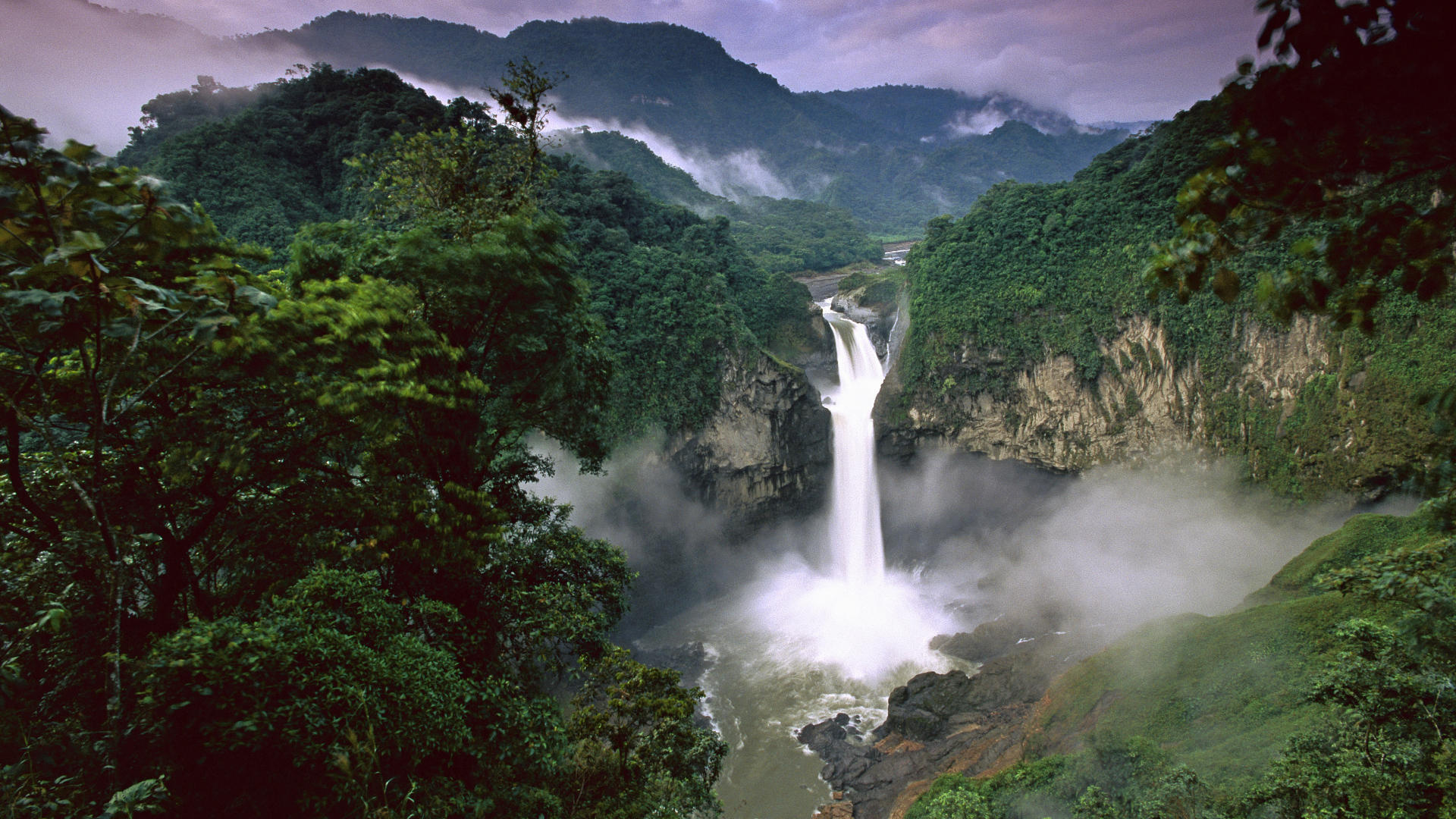 San Rafael Waterfall, Amazon Rain Forest Wallpaper, 1920x1080 Full HD Desktop