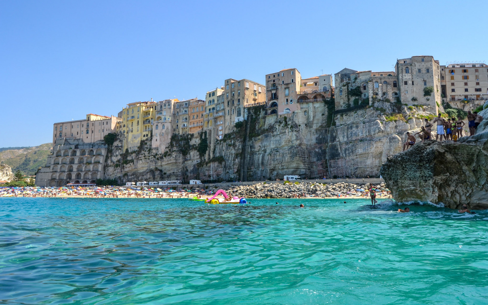 Tropea, Italian City, Cliff Houses, Beaches, 1920x1200 HD Desktop