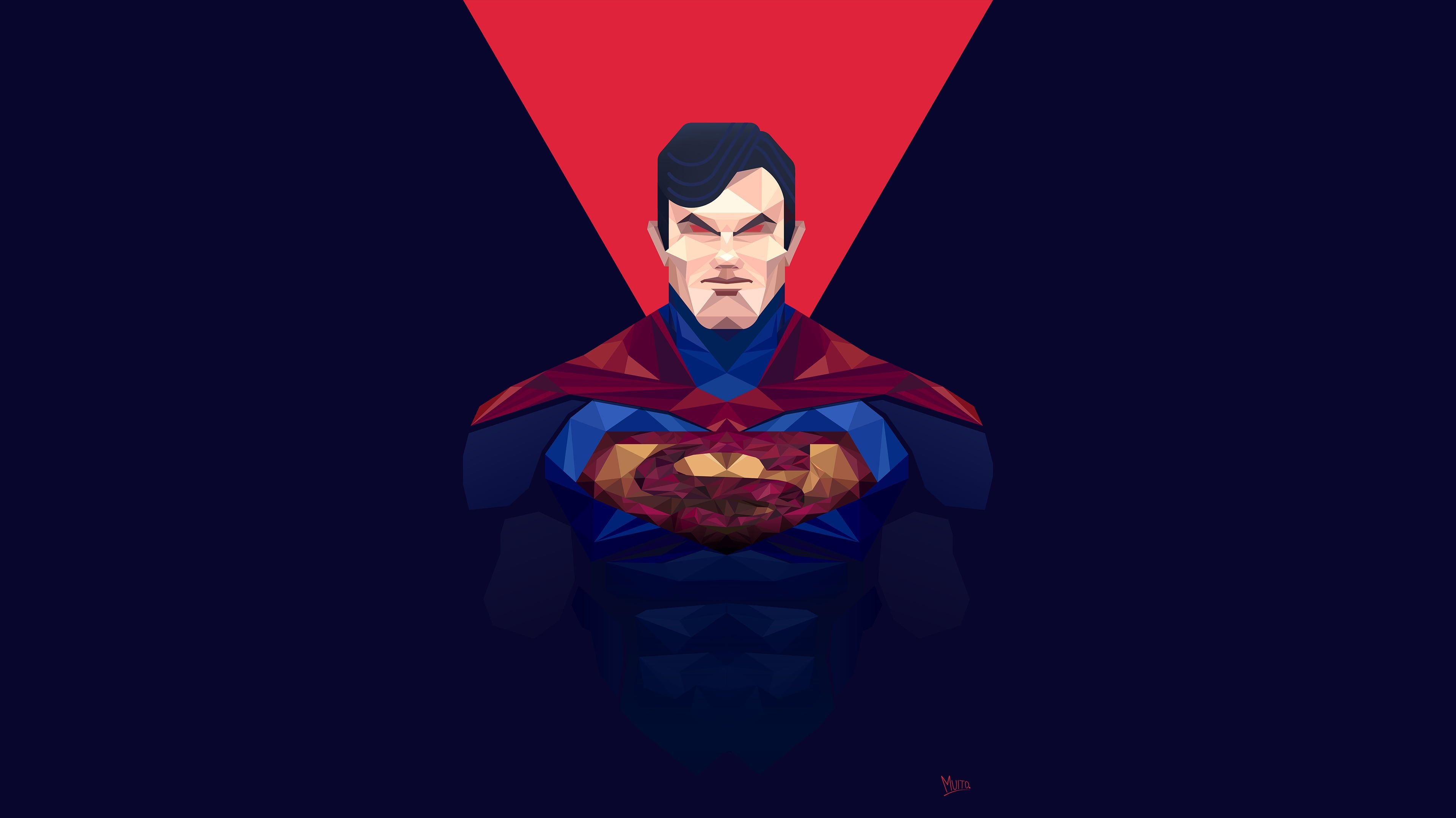 Superhero, Hd wallpaper, Minimalism superman, 3840x2160 4K Desktop