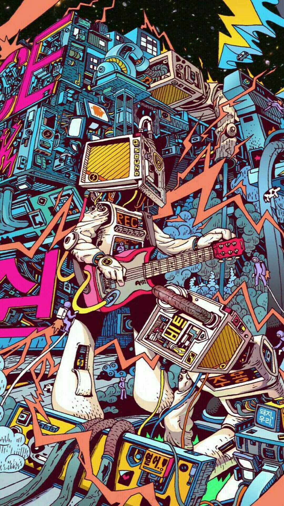 Psychedelic, Pop Art Wallpaper, 1080x1920 Full HD Phone