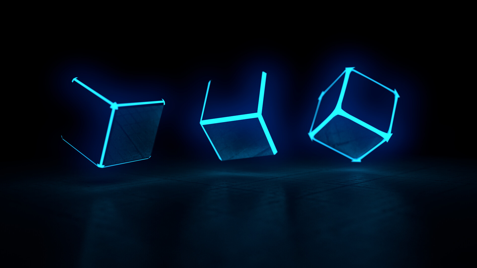 Neon, Cube Wallpaper, 1920x1080 Full HD Desktop