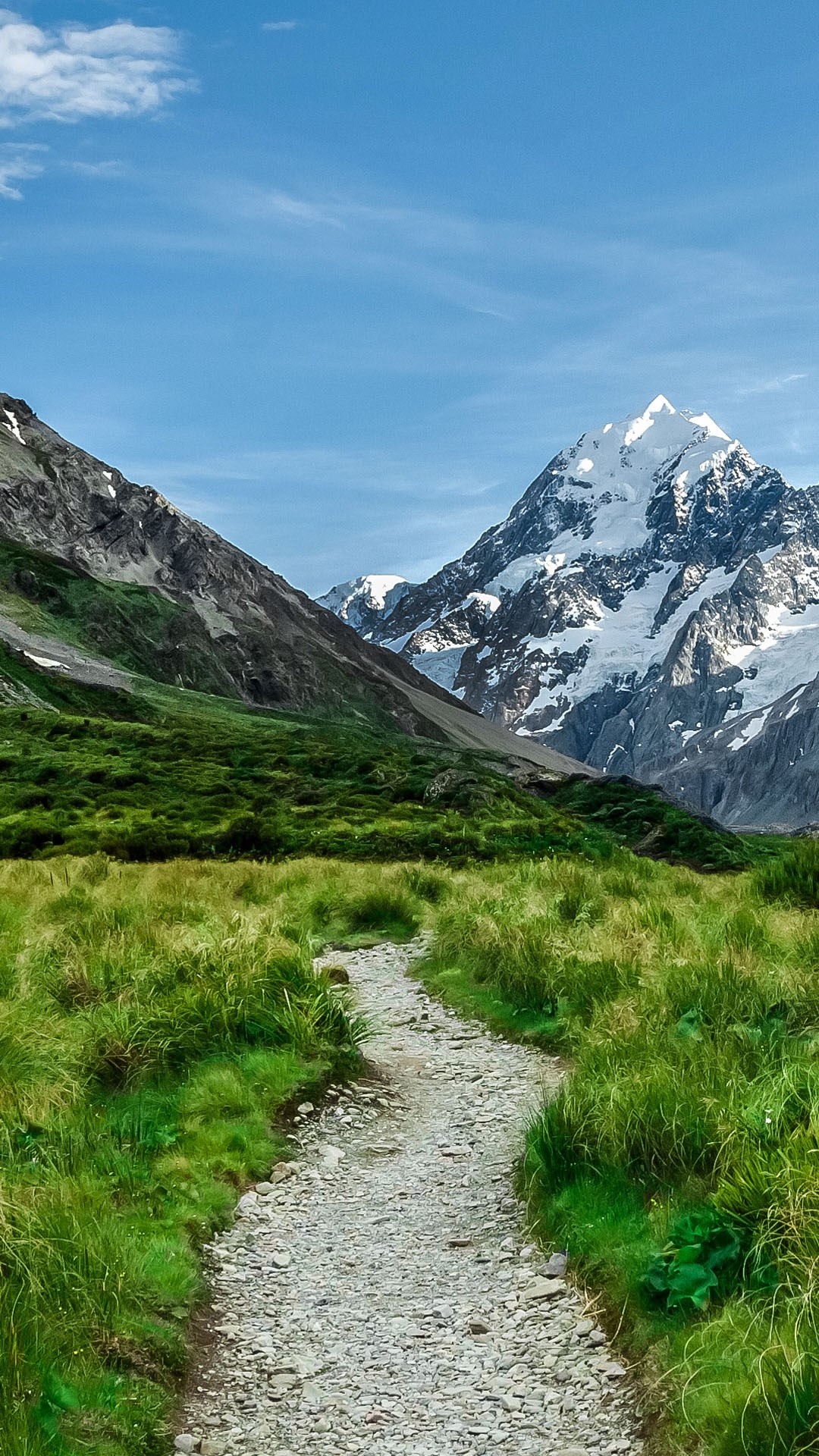 Mount Cook Aoraki, Hooker Valley view, South Island scenery, Windows 10 Spotlight, 1080x1920 Full HD Phone