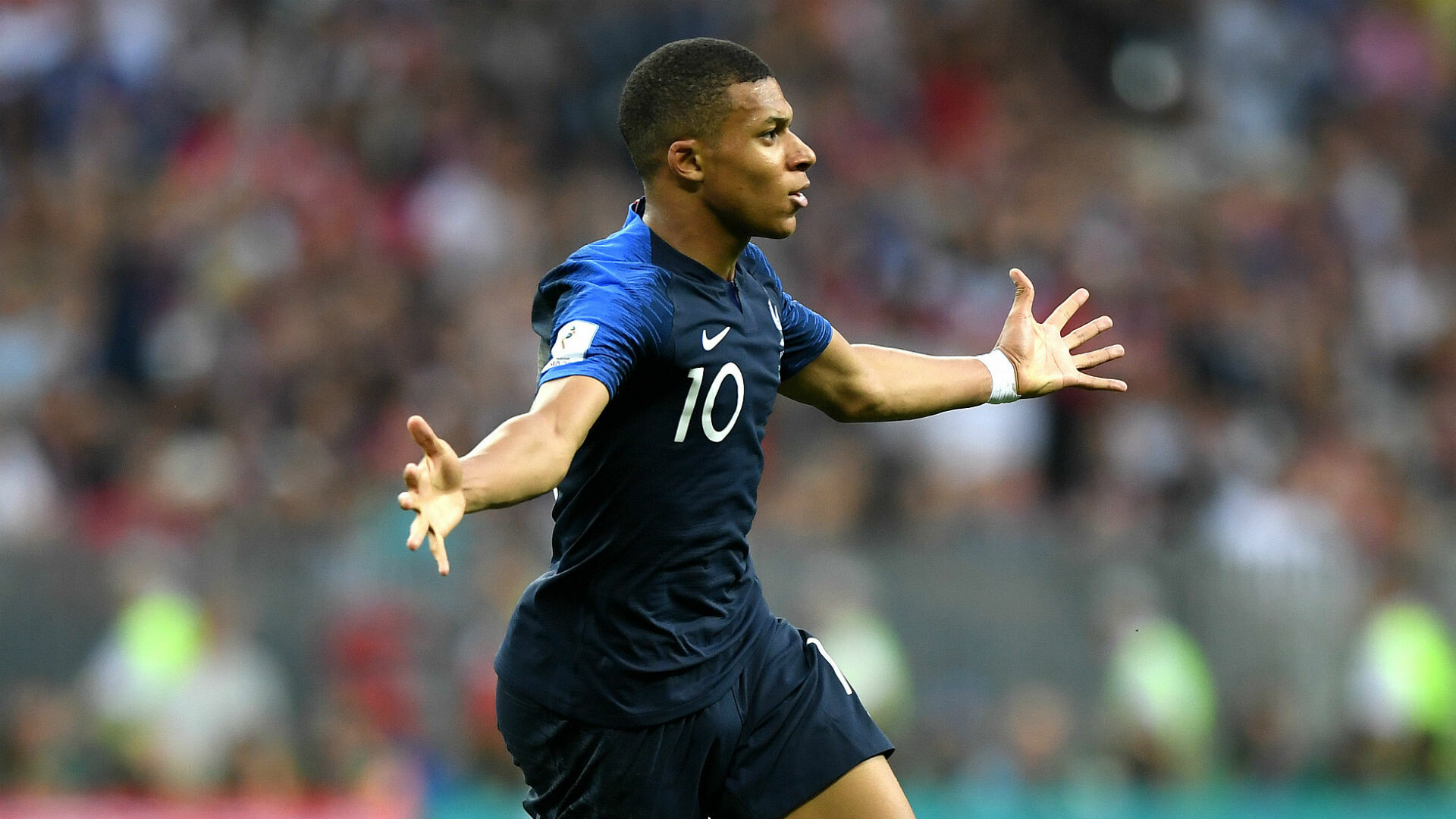 Kylian Mbappe, Best young player, World Cup 2018, Goal. com, 1920x1080 Full HD Desktop