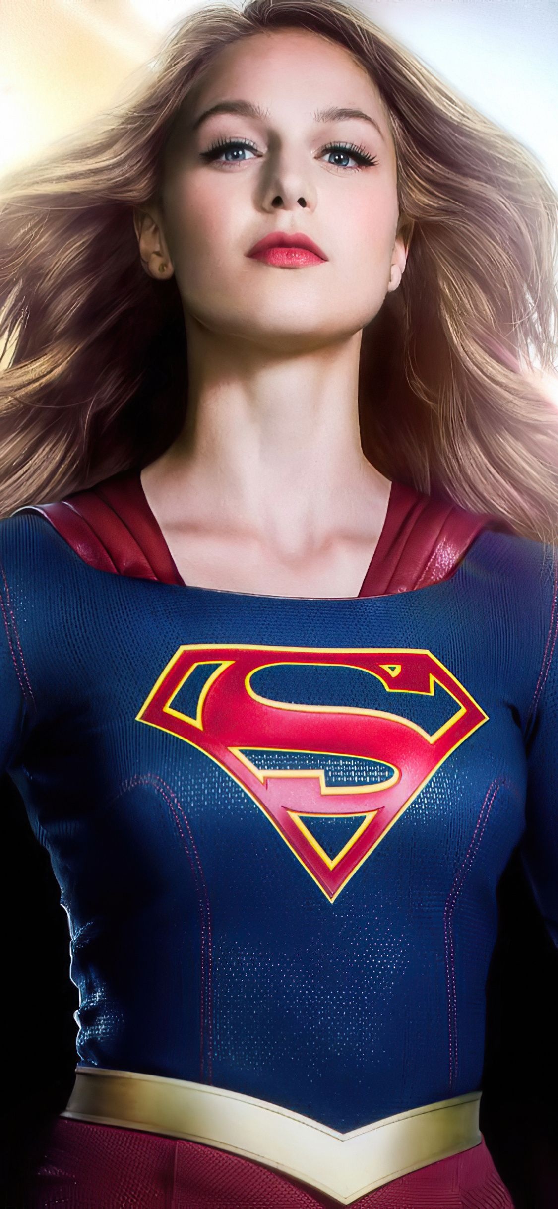 Melissa Benoist, Supergirl costume, House of El crest, HD Phone wallpaper