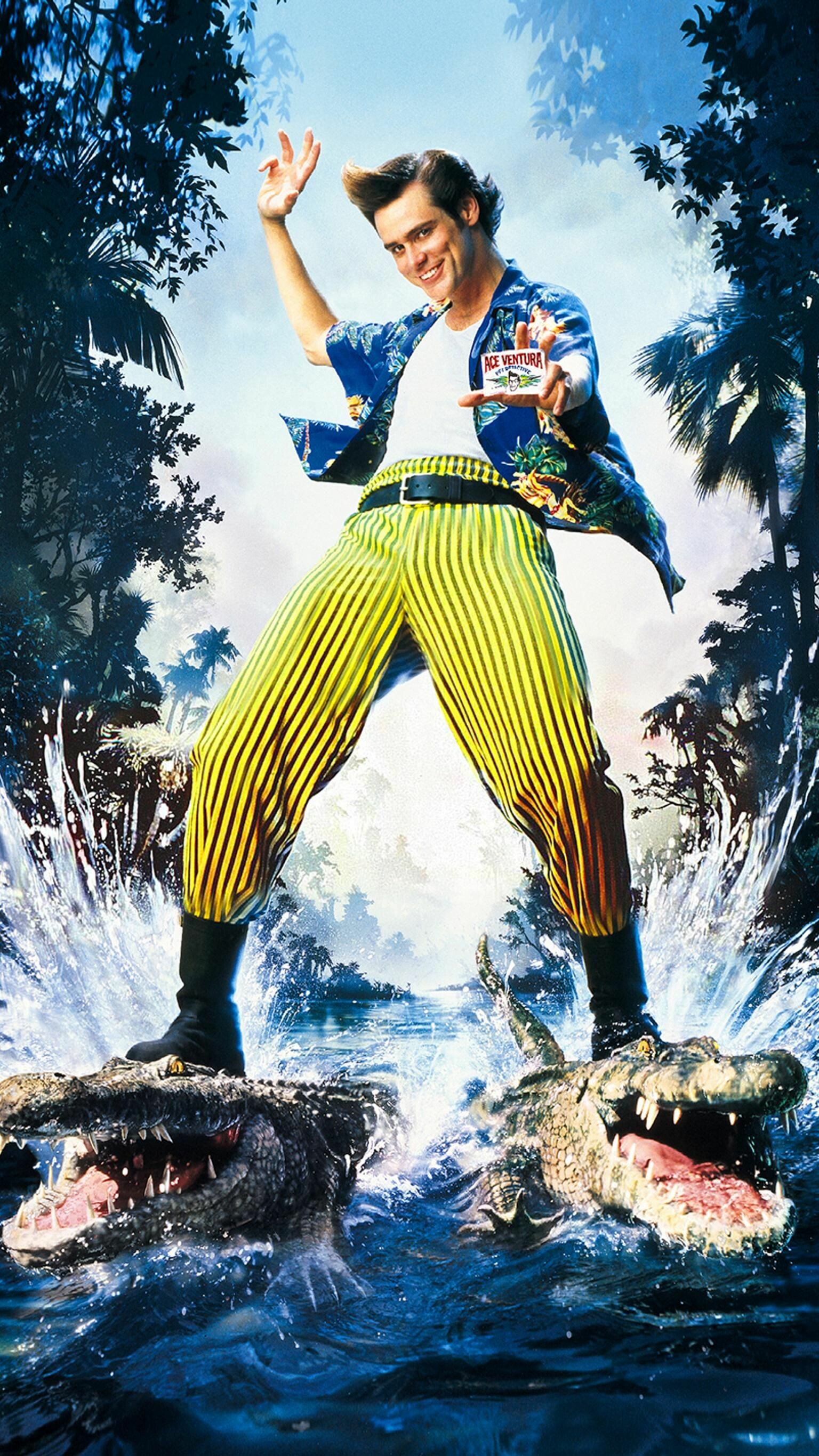 Jim Carrey, Ace Ventura, Iconic movies, Jim Carrey costume, 1540x2740 HD Phone