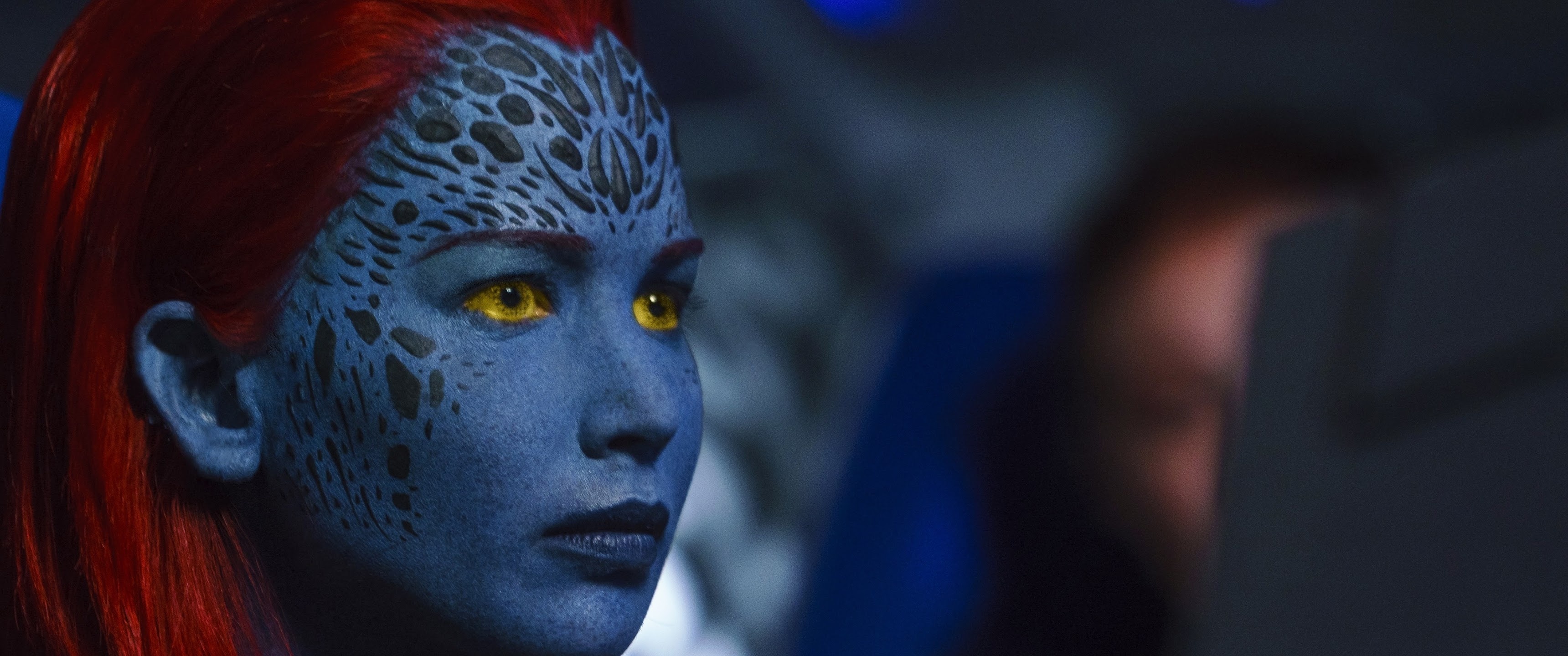 Mystique Dark Phoenix, Jennifer Lawrence wallpaper, 4K resolution, 3440x1440 Dual Screen Desktop