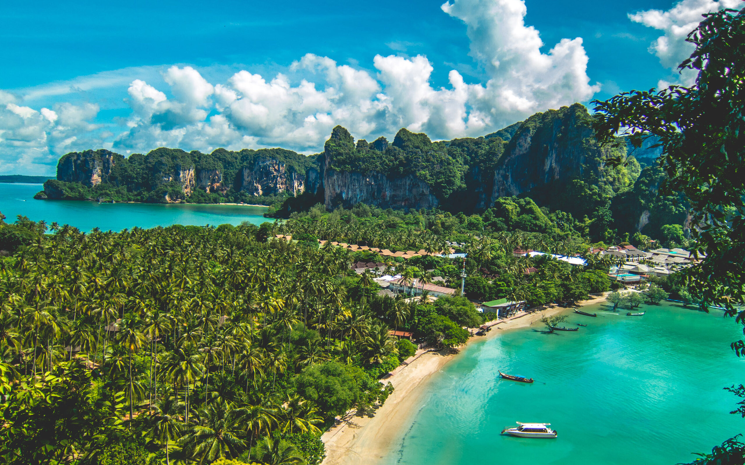 Phi Phi, Tropical paradise, Railay beach, Krabi province, 2560x1600 HD Desktop