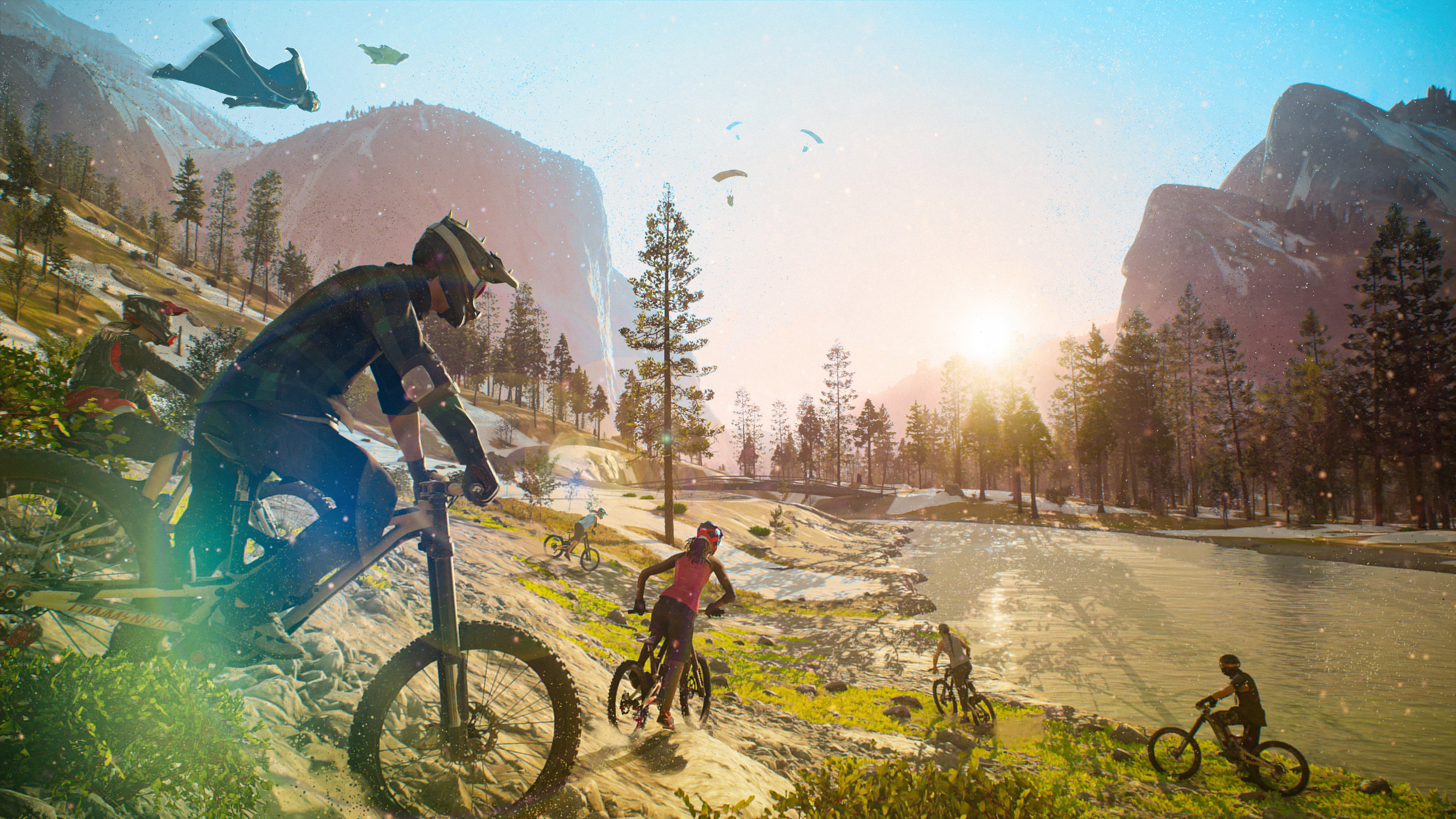Riders Republic, Outdoor adventure, Massive multiplayer, Exciting challenges, 3840x2160 4K Desktop