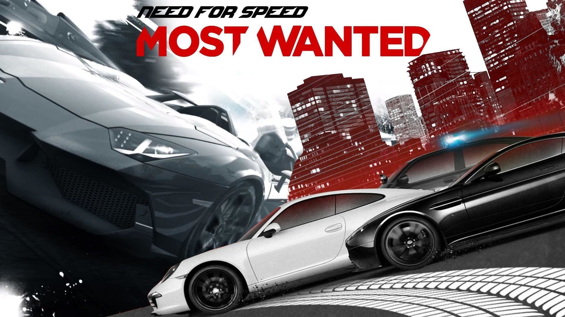 NEED FOR SPEED MOST WANTED, Lamborghini Sesto Elemento, Porsche 911 Carrera S, Aston Martin police interceptor, Full HD Desktop wallpaper