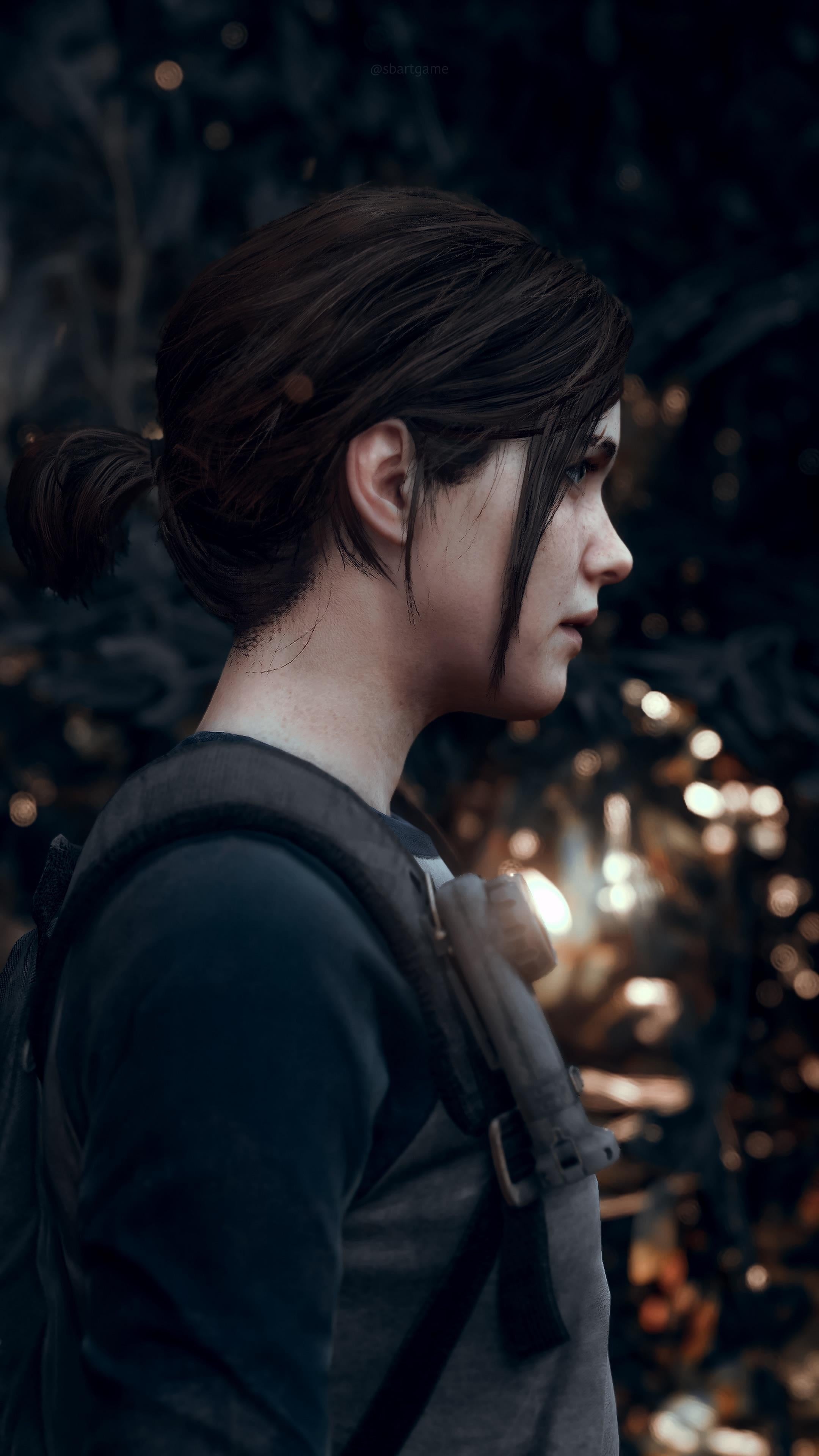 Ellie Williams, The Last of Us Part II, backpack strap flashlight, 4K Phone wallpaper