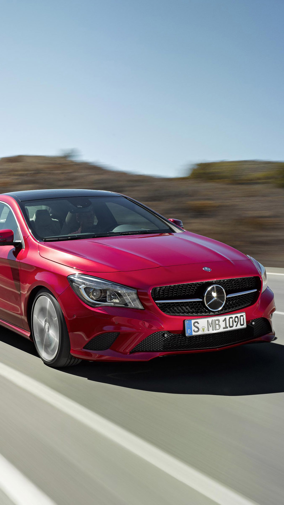 Mercedes-Benz CLA, Striking red color, Iconic design, Unsurpassed elegance, 1080x1920 Full HD Phone