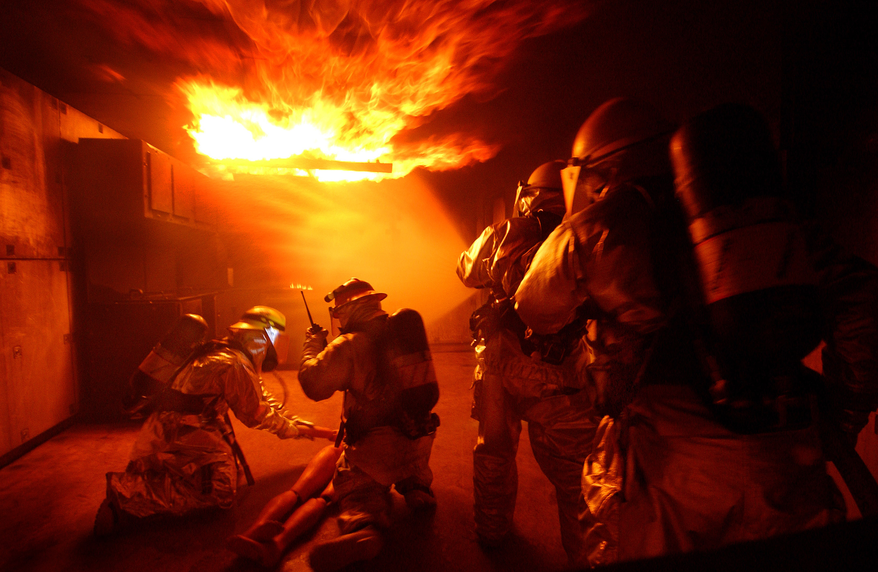 Firefighter wallpaper, Fearless firefighters, Flames and smoke, Rescuing lives, 3000x1960 HD Desktop