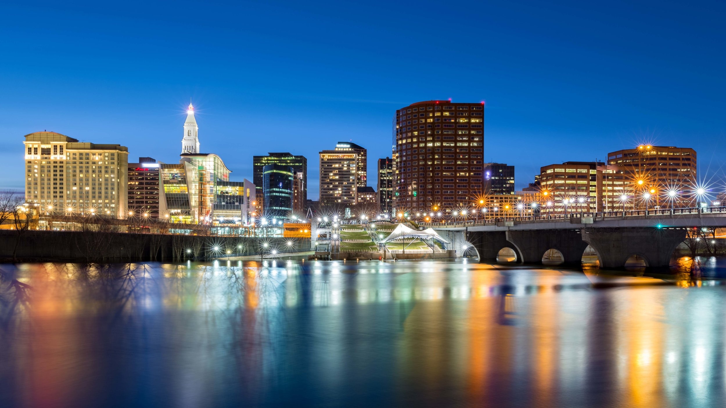 Hartford Skyline, Travels, Hartford sweat yoga, Fitness studio, 2500x1410 HD Desktop