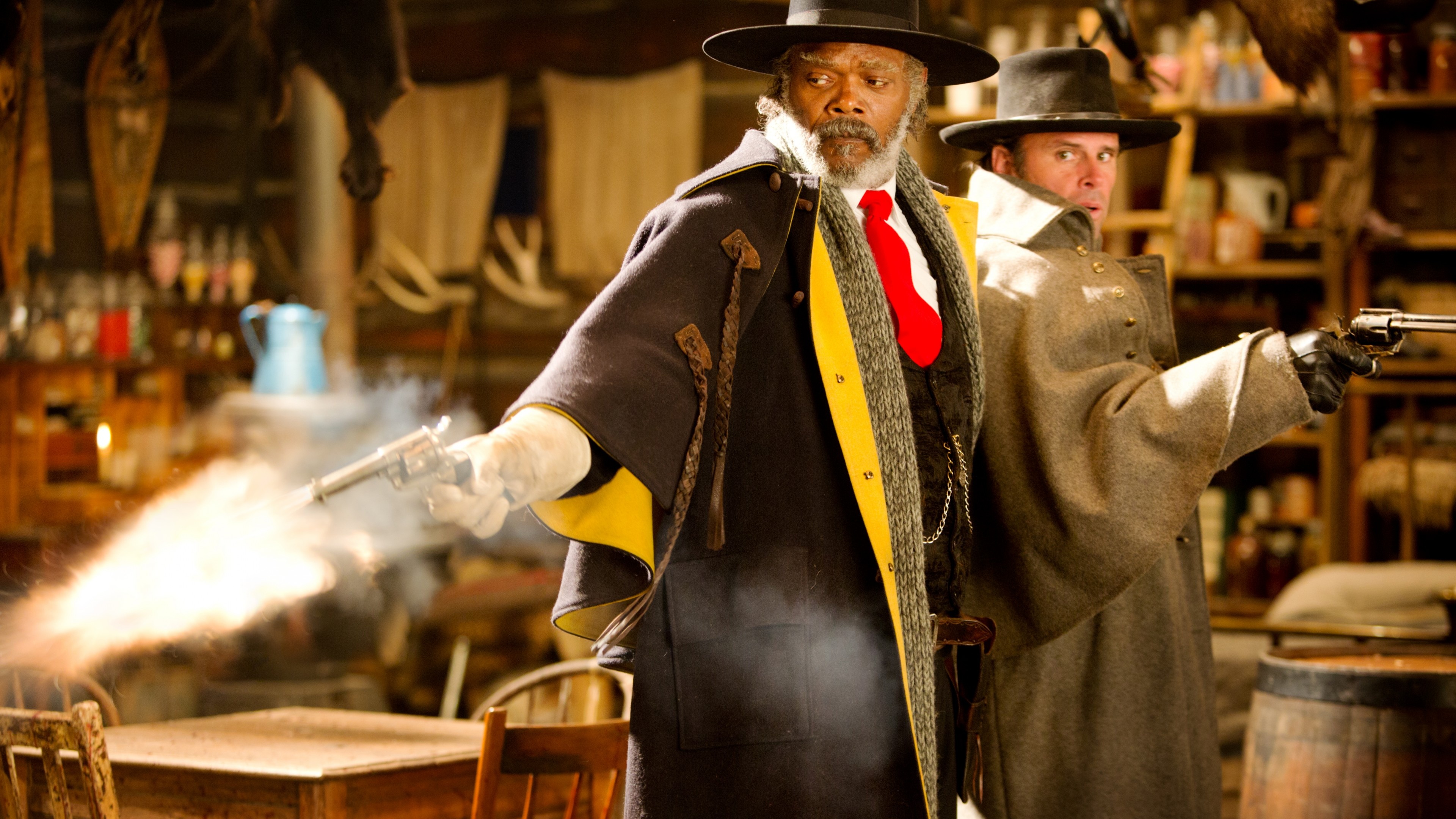 The Hateful Eight, Hateful wallpapers, Western movies, Samuel L. Jackson, 3840x2160 4K Desktop