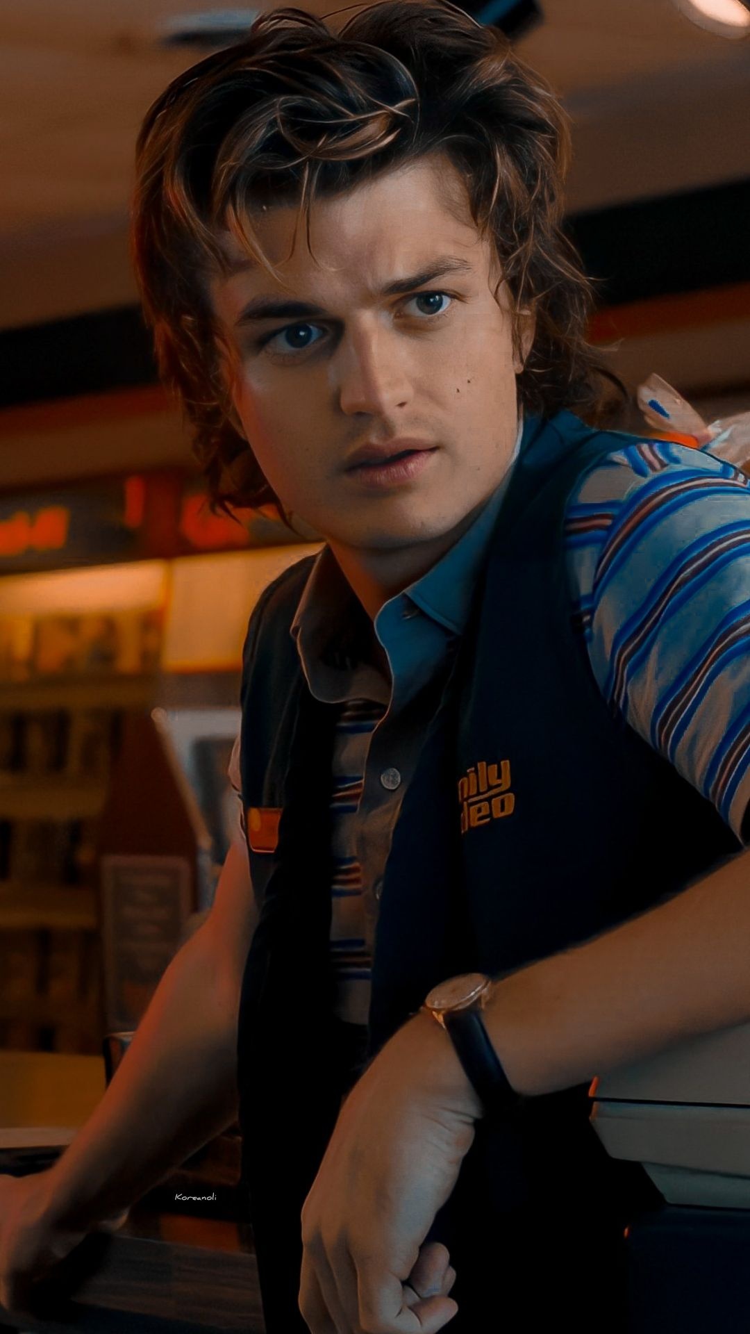 Steve Harrington, Family Video vest, Stranger Things, Full HD Phone wallpaper