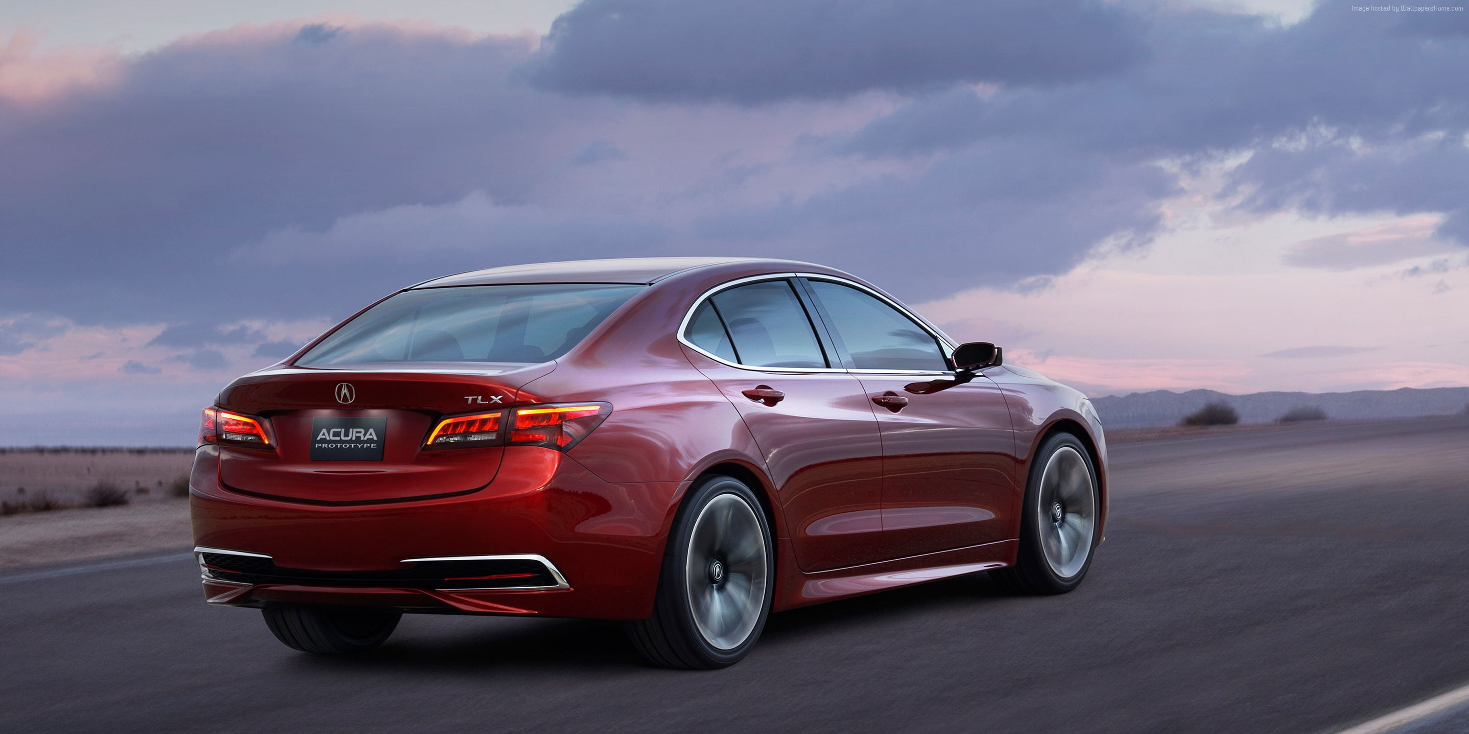 Acura TLX, Red sedan elegance, Smooth ride, Automotive perfection, 3000x1500 Dual Screen Desktop