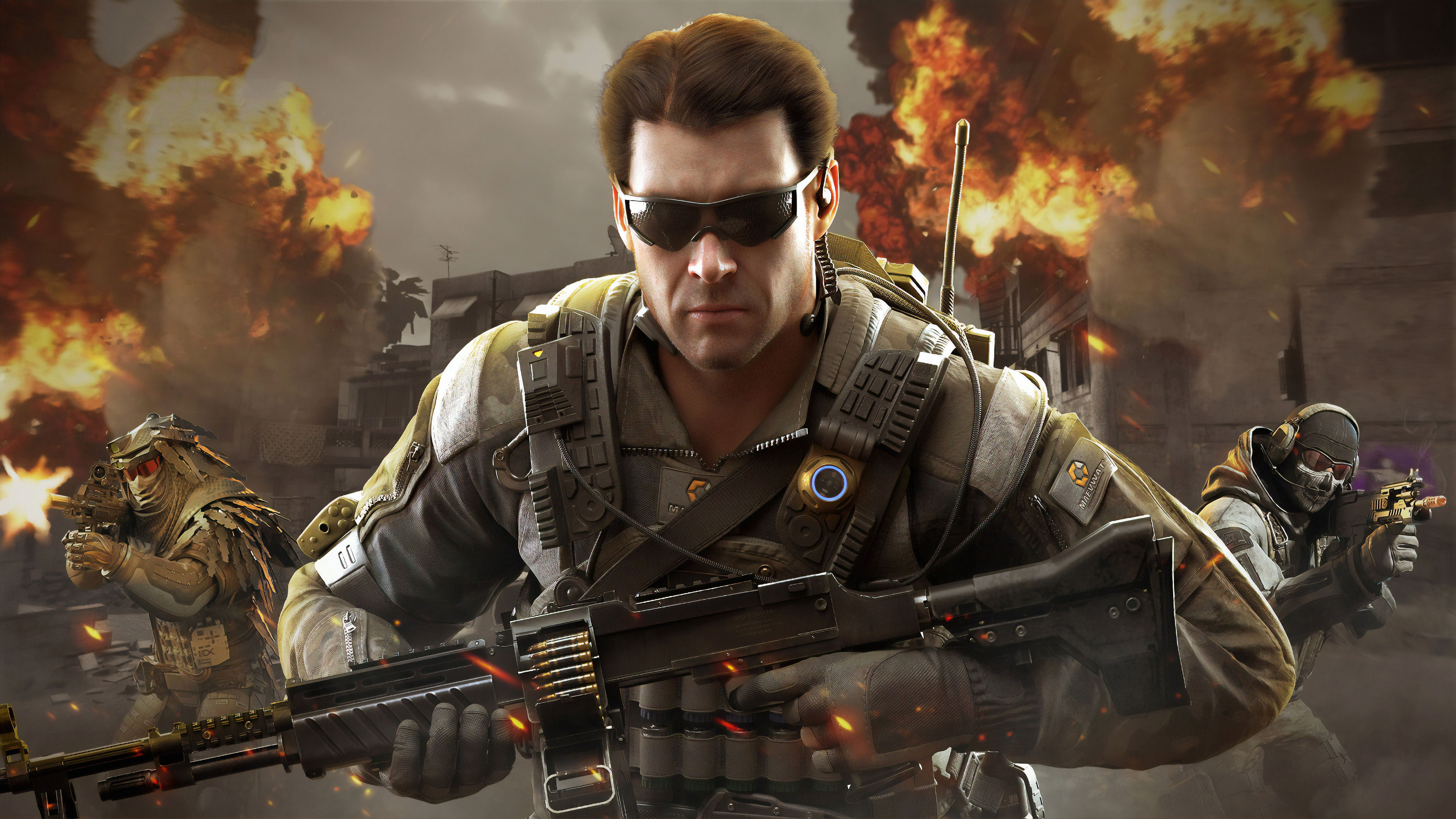 David Mason, Simon Ghost Riley, Phantom, battlefield explosions, 4K Desktop wallpaper