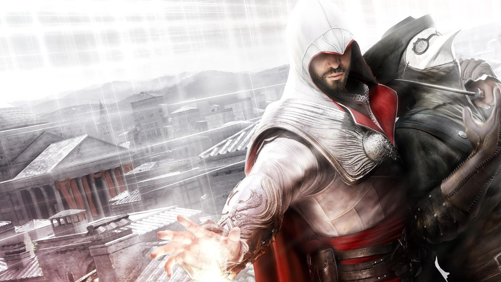 Ezio Auditore da Firenze, Plague Doctor, Assassin's Creed: Brotherhood, Renaissance Rome Pantheon, Full HD Desktop wallpaper