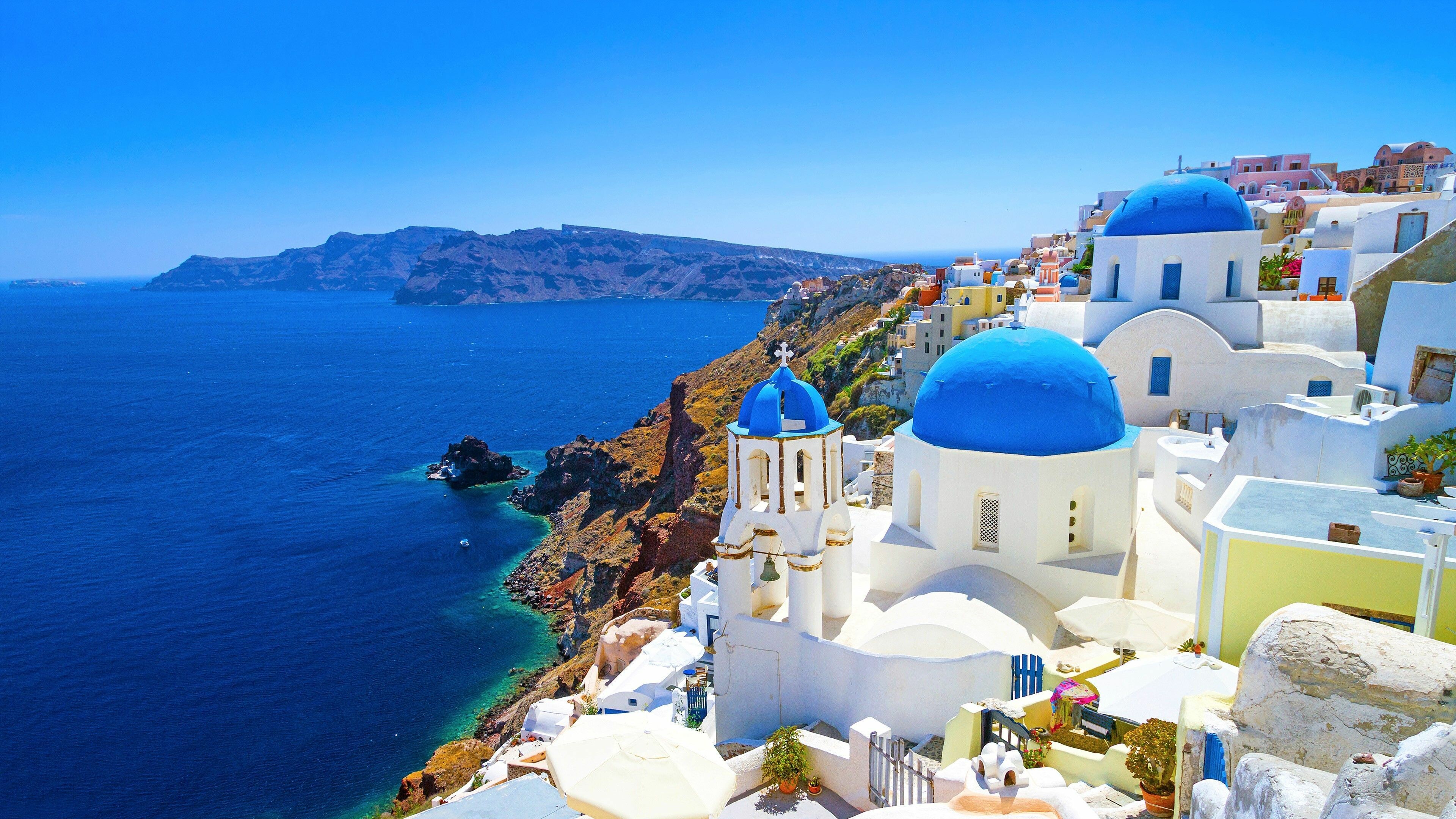 Santorini, Greece Wallpaper, 3840x2160 4K Desktop