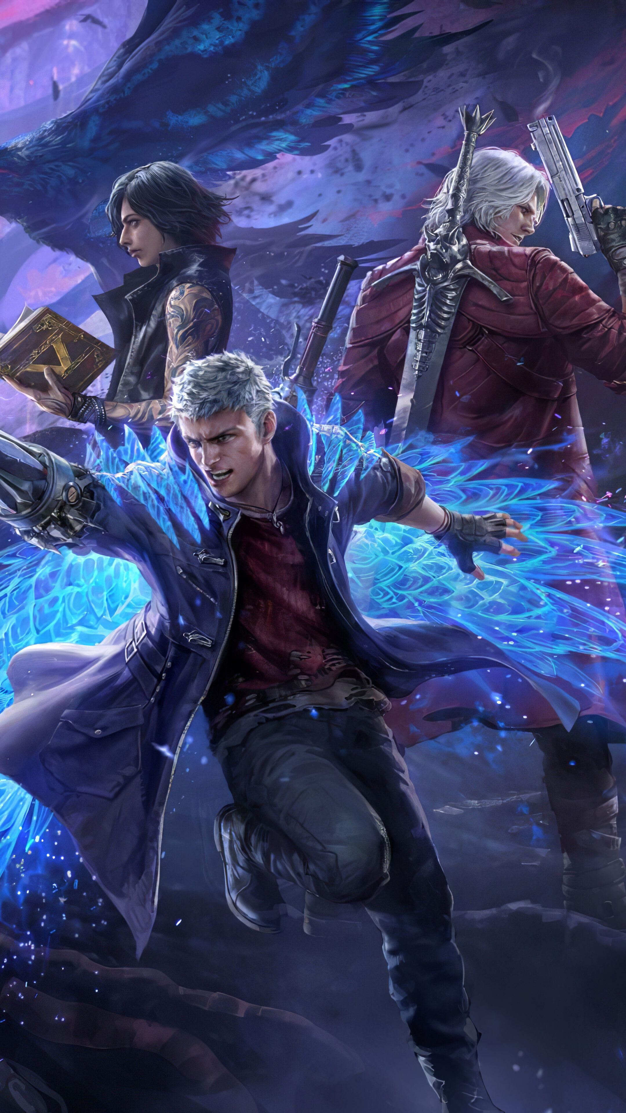 Nero, Dante, V, 4K Phone wallpaper