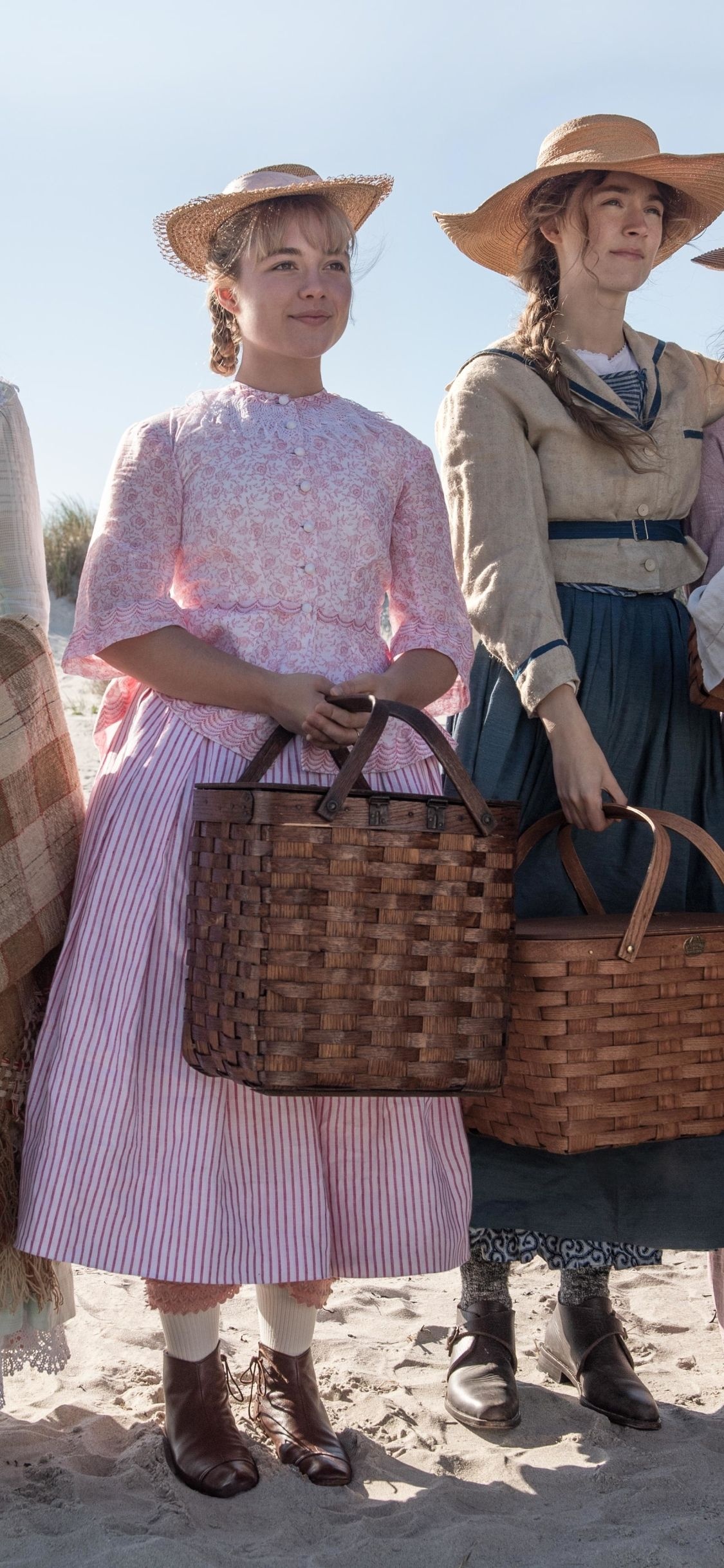 Amy and Jo, Little Women (2019) Wallpaper, 1130x2440 HD Phone
