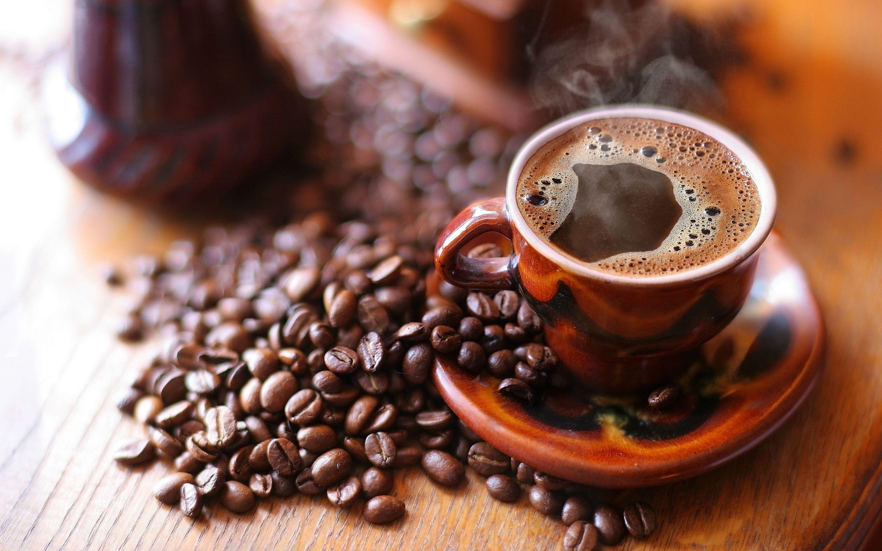 Coffee wallpapers, Coffee beans close-up, Espresso art, Coffee shop vibes, 2880x1800 HD Desktop