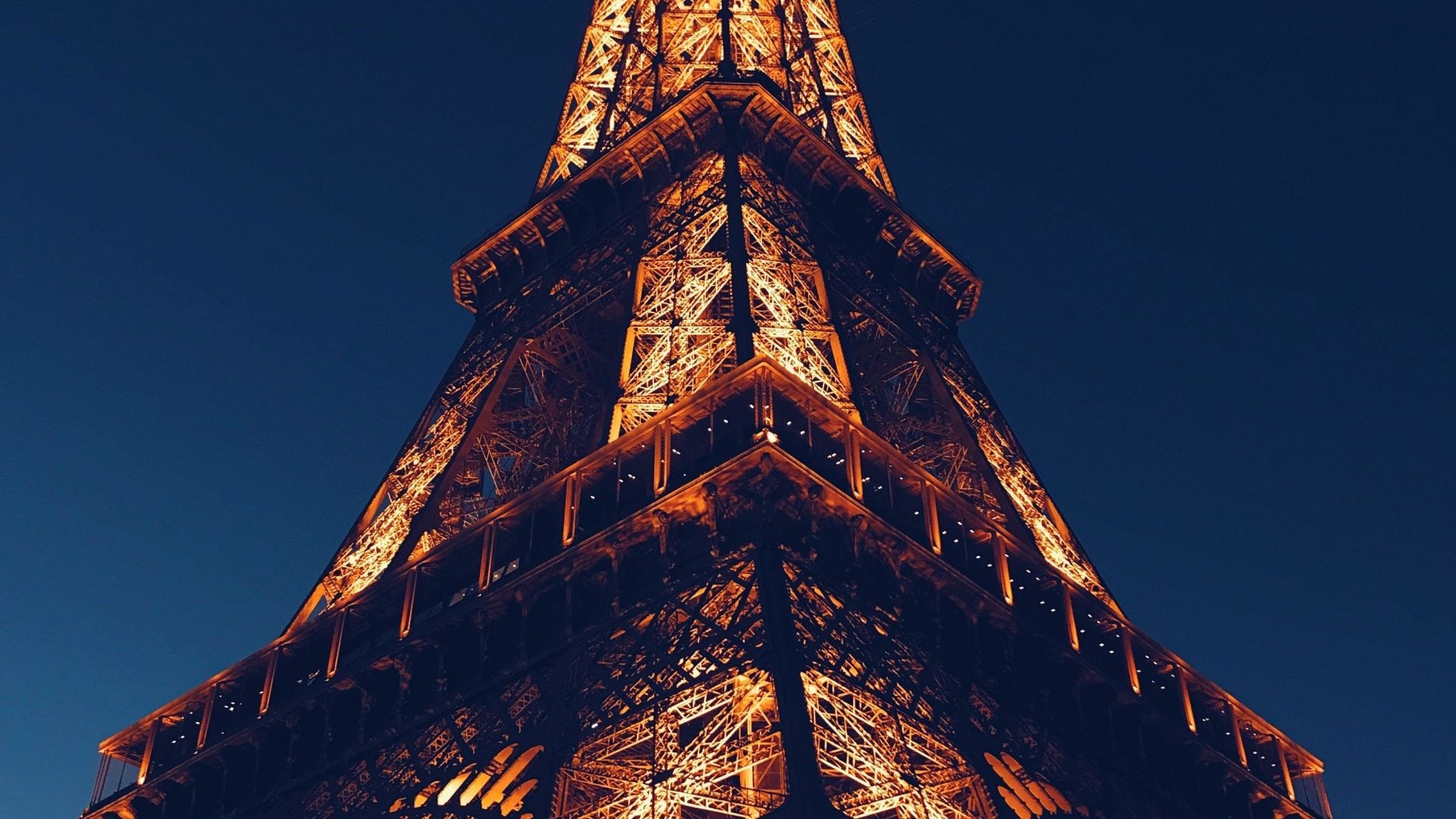 Eiffel Tower city, Paris at night, Architectural marvel, HD background, 1920x1080 Full HD Desktop