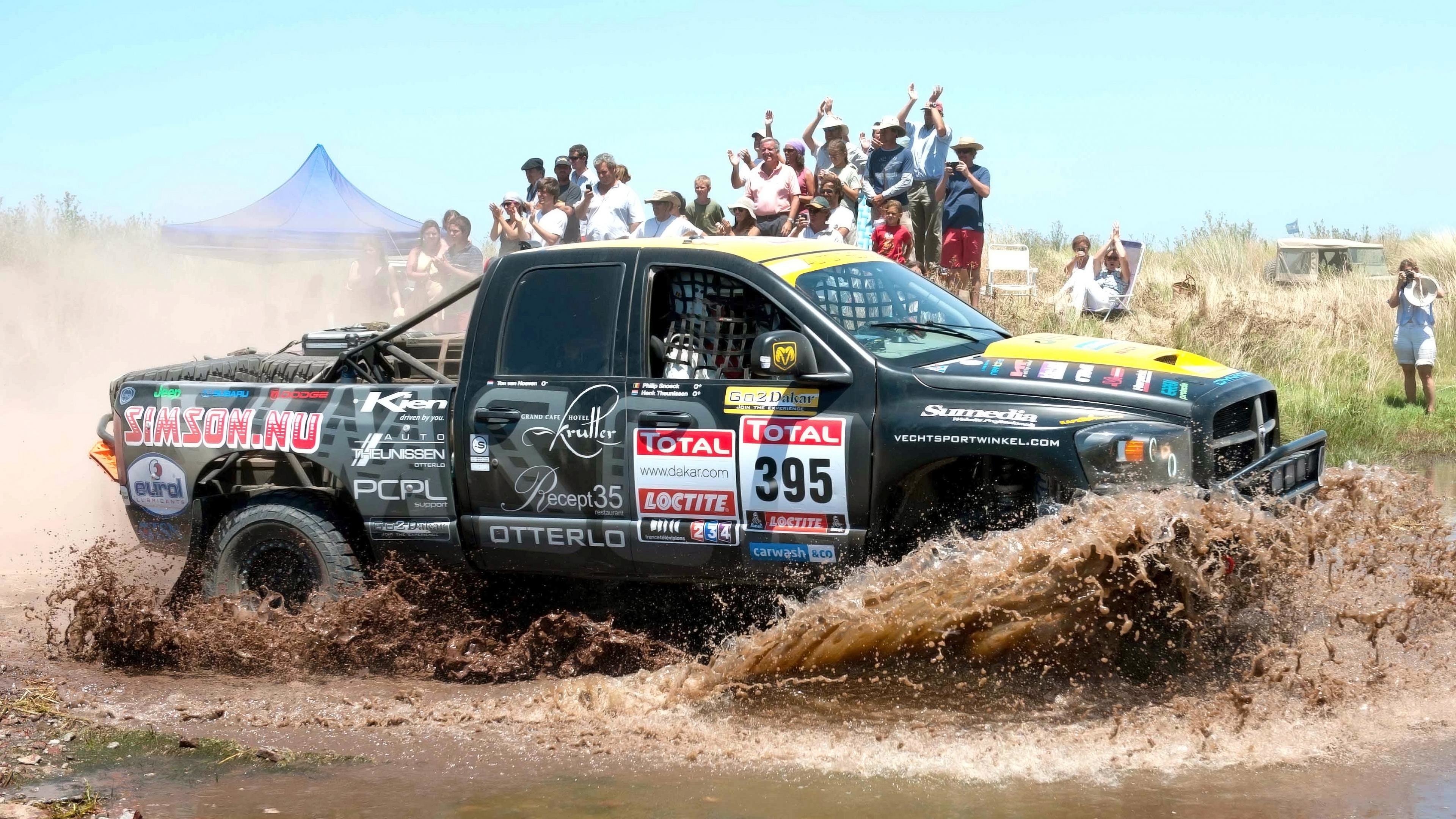 Maroon Dodge Ram 1500, Dakar Rally Wallpaper, 3840x2160 4K Desktop