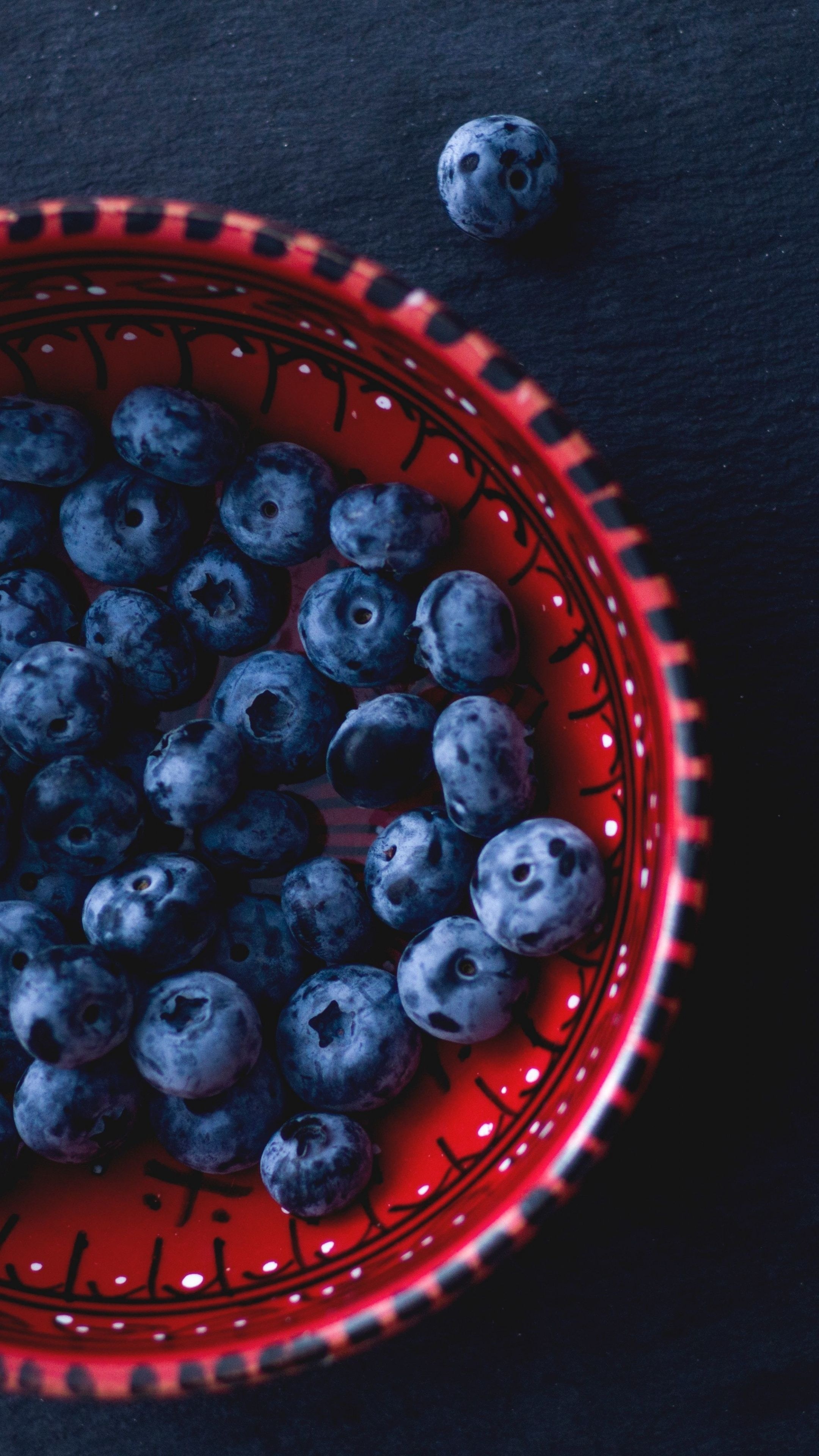 Food, Blueberry bowl, Sweet and sour candy, 2160x3840 4K Phone