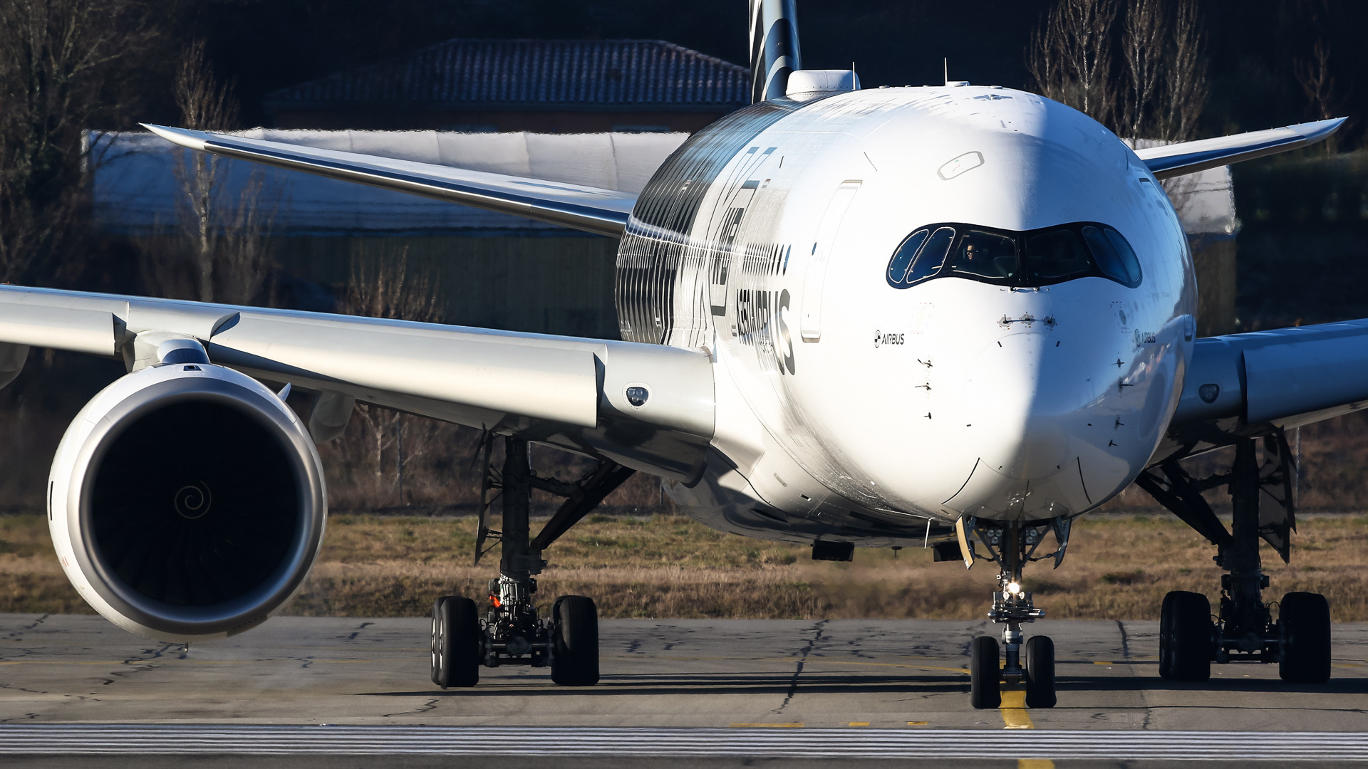 Airbus A350, Monitor wallpaper, Modern aviation, Flight simulator, 1920x1080 Full HD Desktop