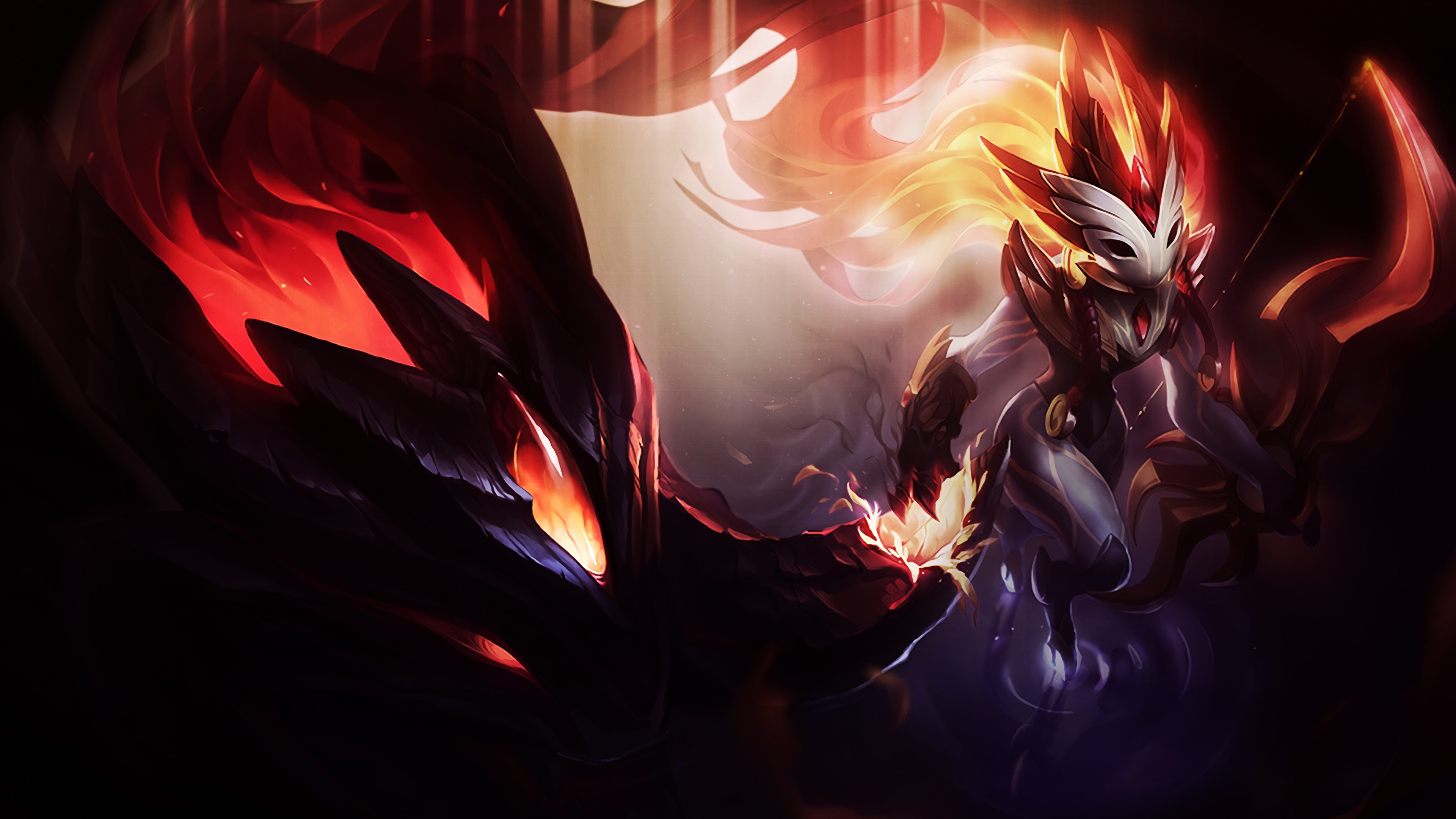 Shadowfire Kindred, Fan arts, League of Legends, 3840x2160 4K Desktop