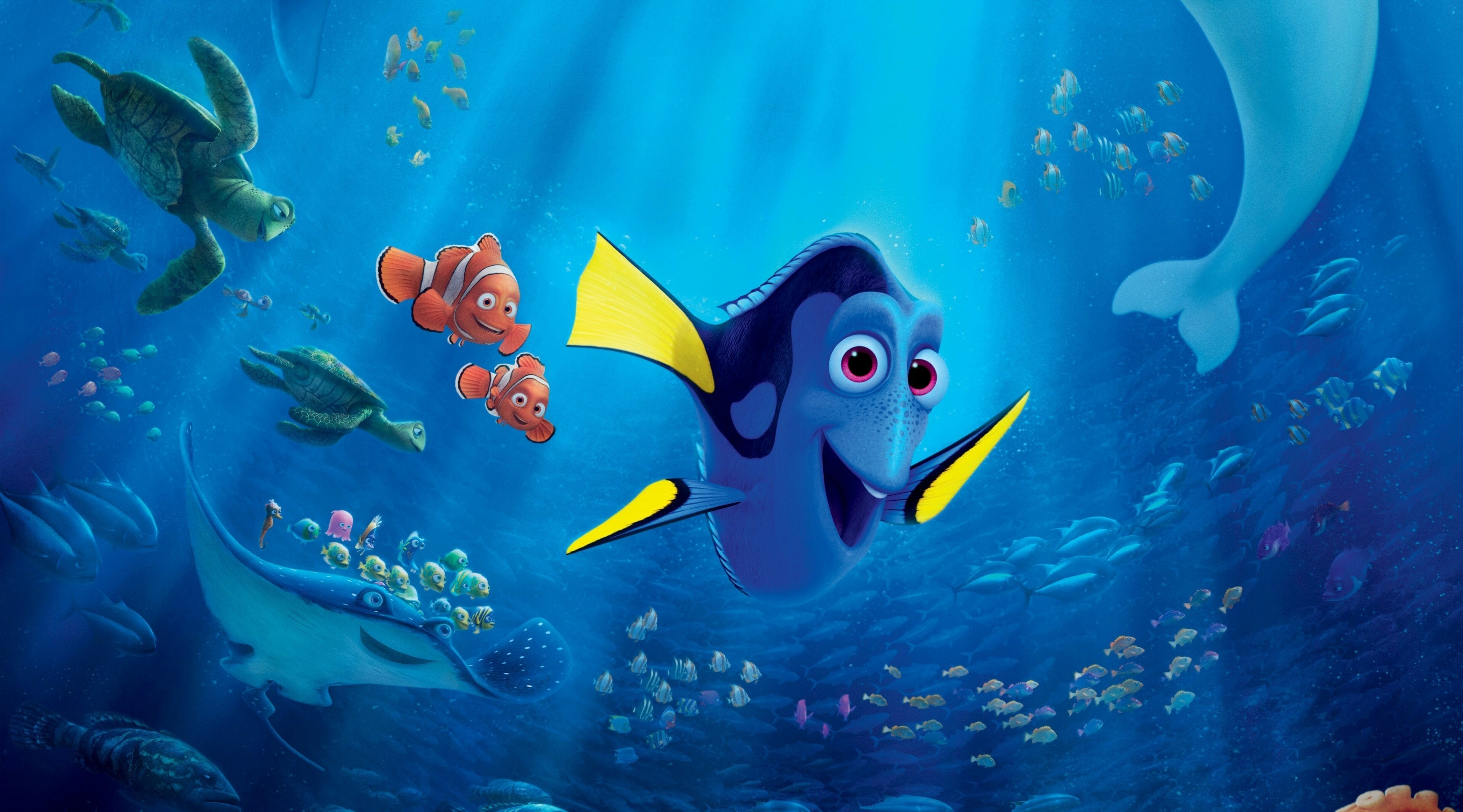 Finding Dory, Forgetful fish, Underwater adventure, HD wallpaper, 3840x2140 HD Desktop
