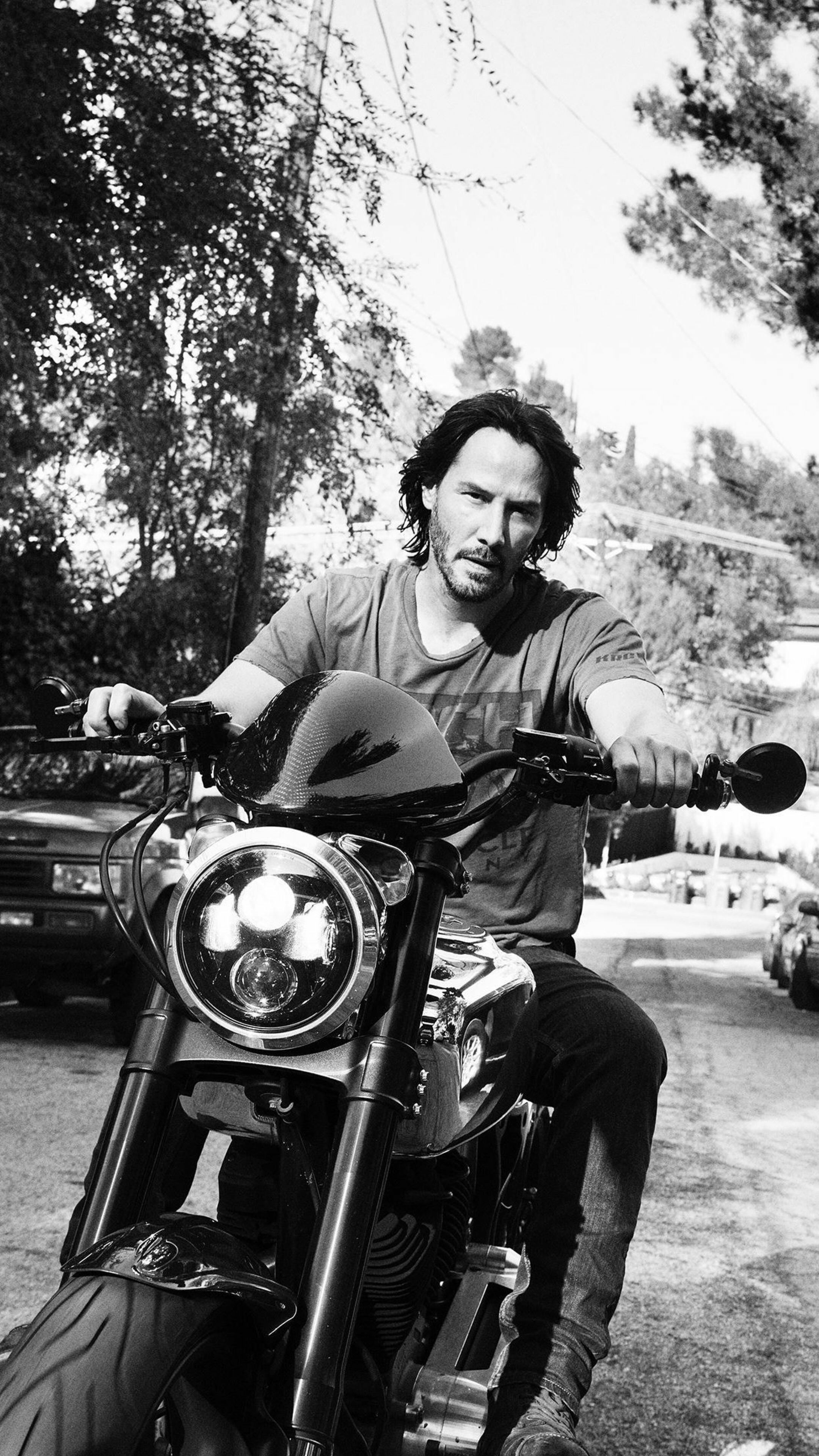 Keanu Reeves, Motorcycle, Action Star, Vehicle, 2160x3840 4K Phone