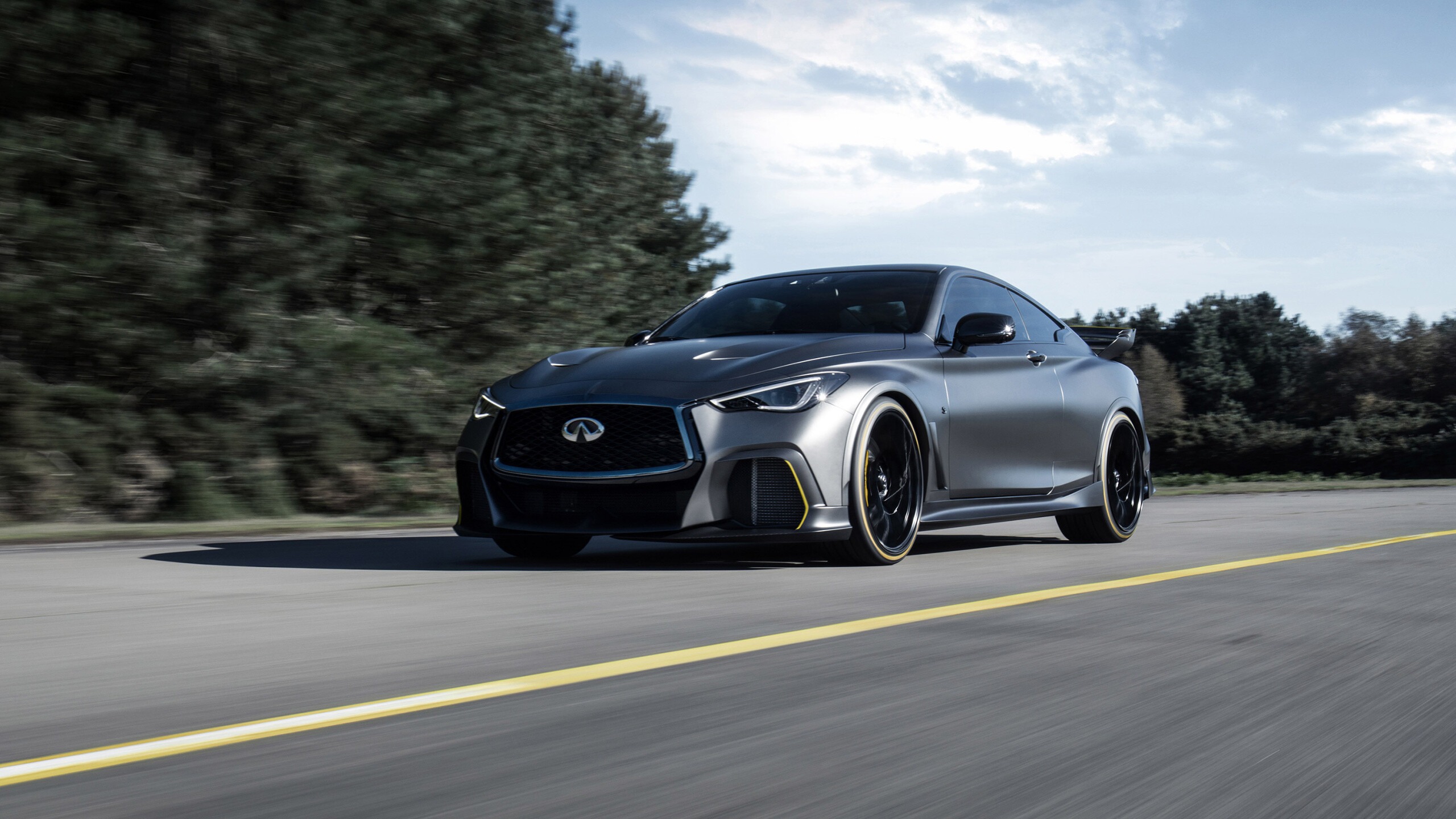 Infiniti Q60 Project Black S prototype, Stunning concept car, Black beauty, Advanced technology, 2560x1440 HD Desktop