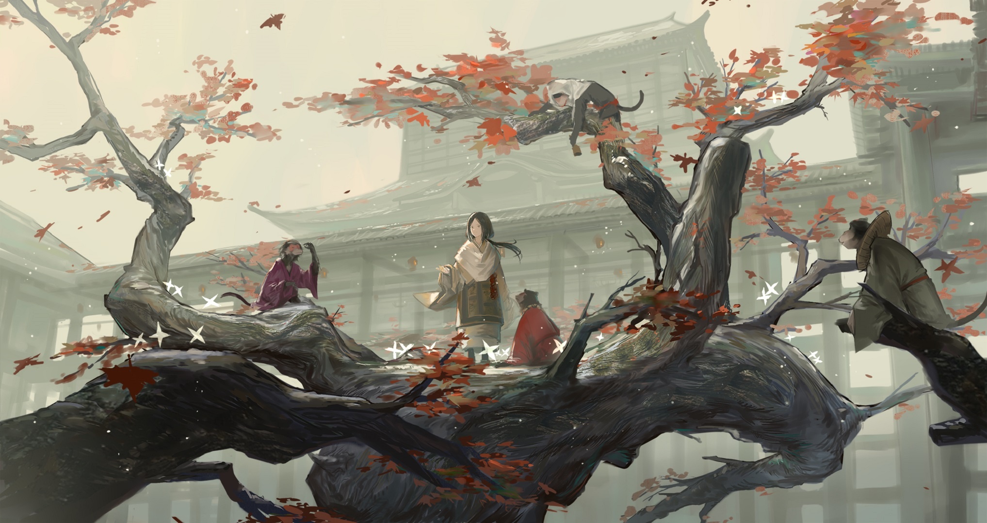 Divine Child of Rejuvenation, Folding Screen Monkeys, Hall of Illusions, HD Desktop wallpaper