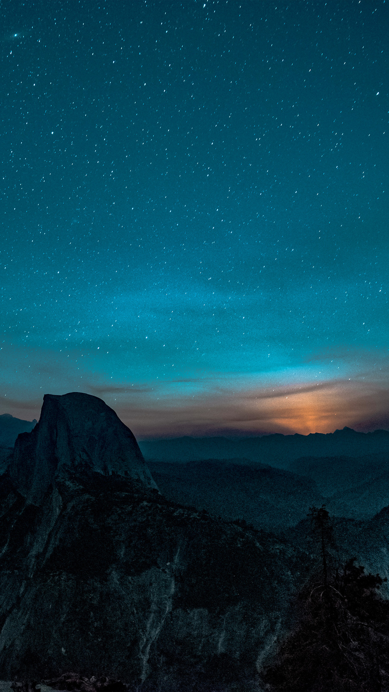 Mountain Night, Starry Sky, Space, Nature, Scenic, 1250x2210 HD Phone