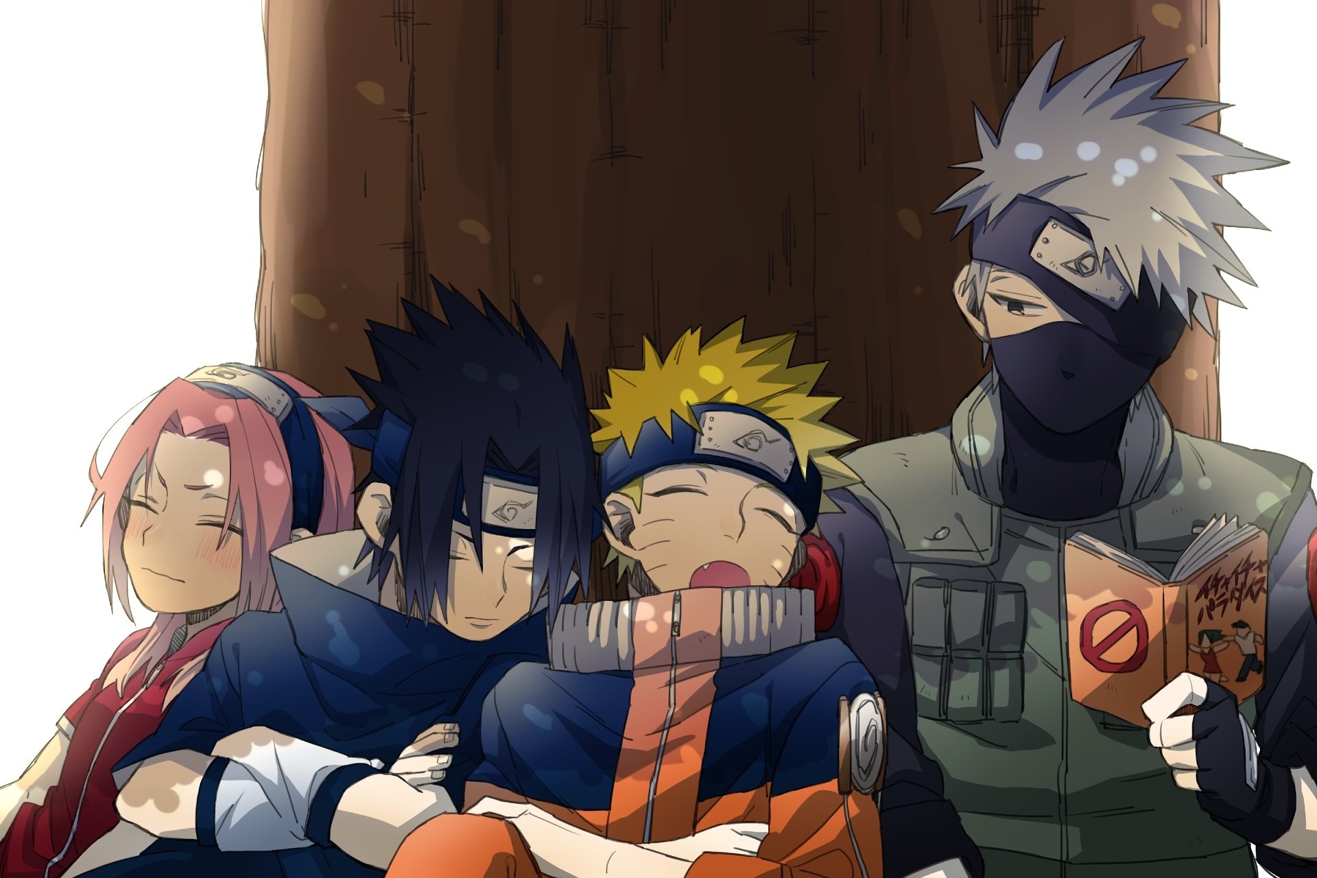 Kakashi Hatake, Naruto Uzumaki, Sasuke Uchiha, Sakura Haruno, HD Desktop wallpaper