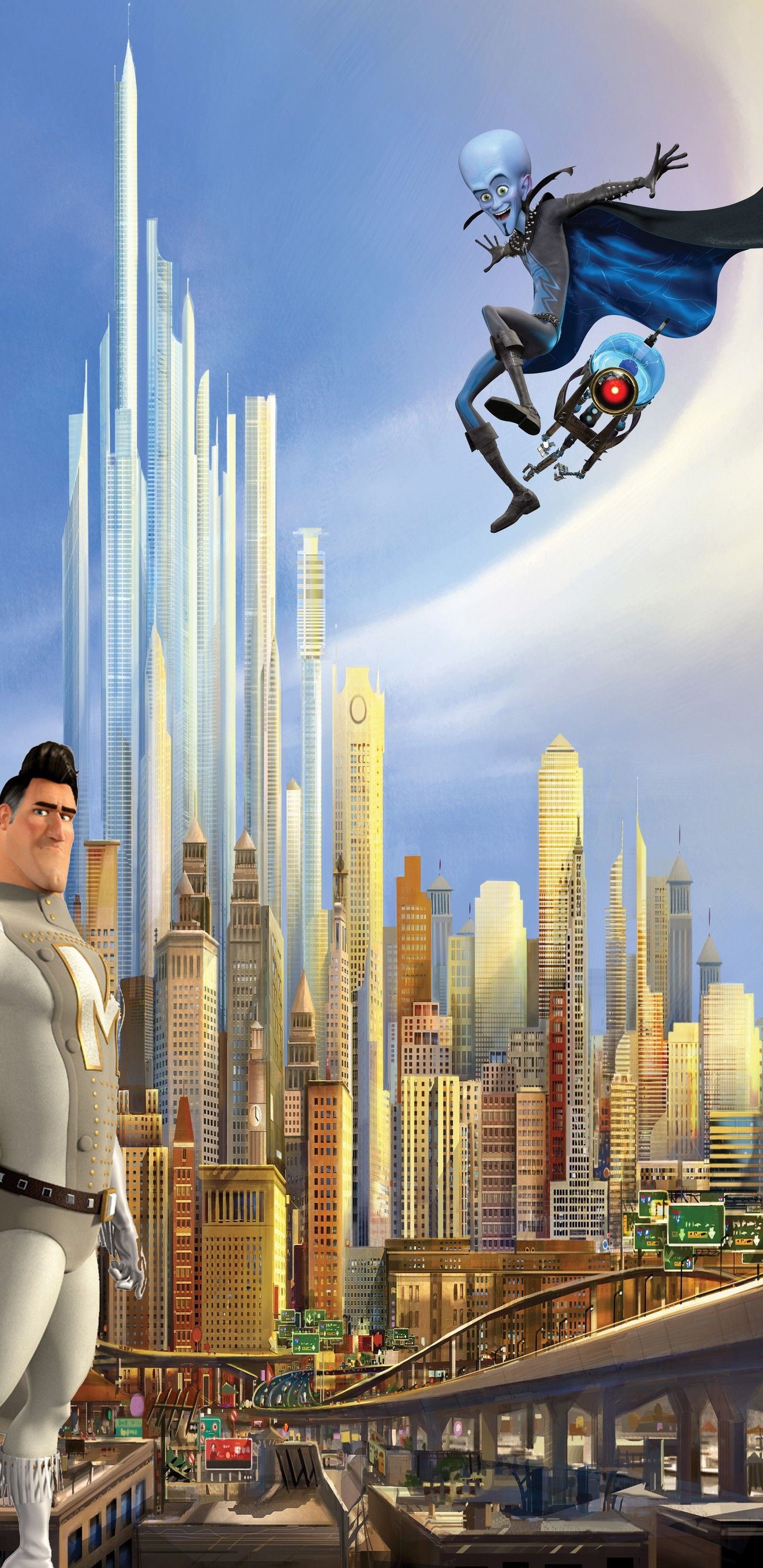 Megamind, Animation, Megamente movie, Fun-filled animation, 1440x2960 HD Phone
