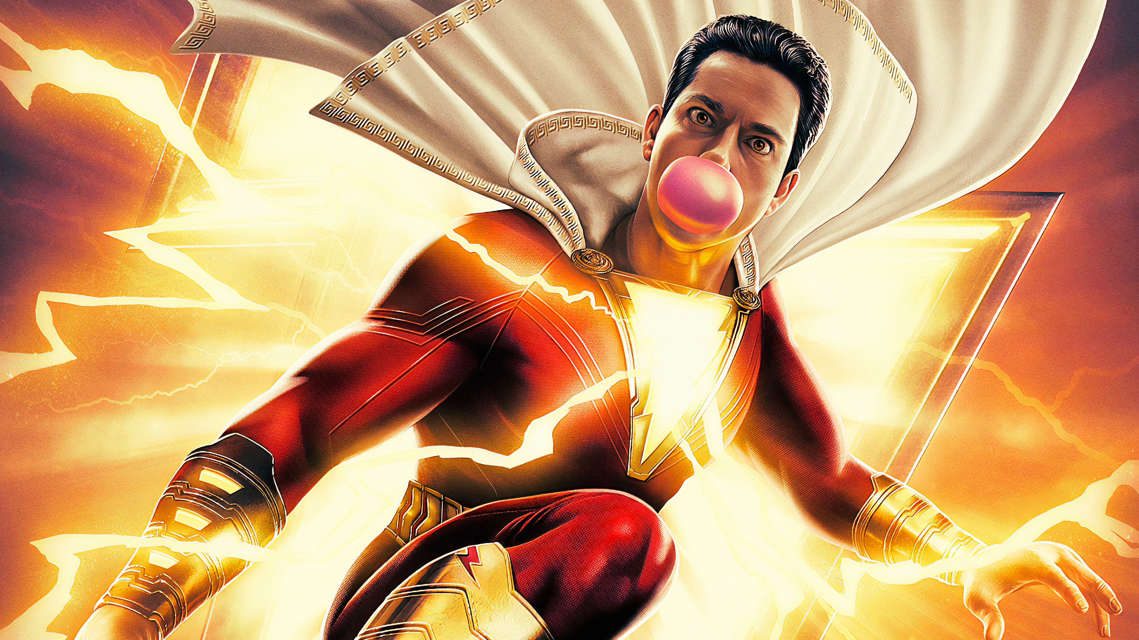 Shazam Movie, Ultra HD wallpaper, Cinematic masterpiece, Superhero action, 3840x2160 4K Desktop