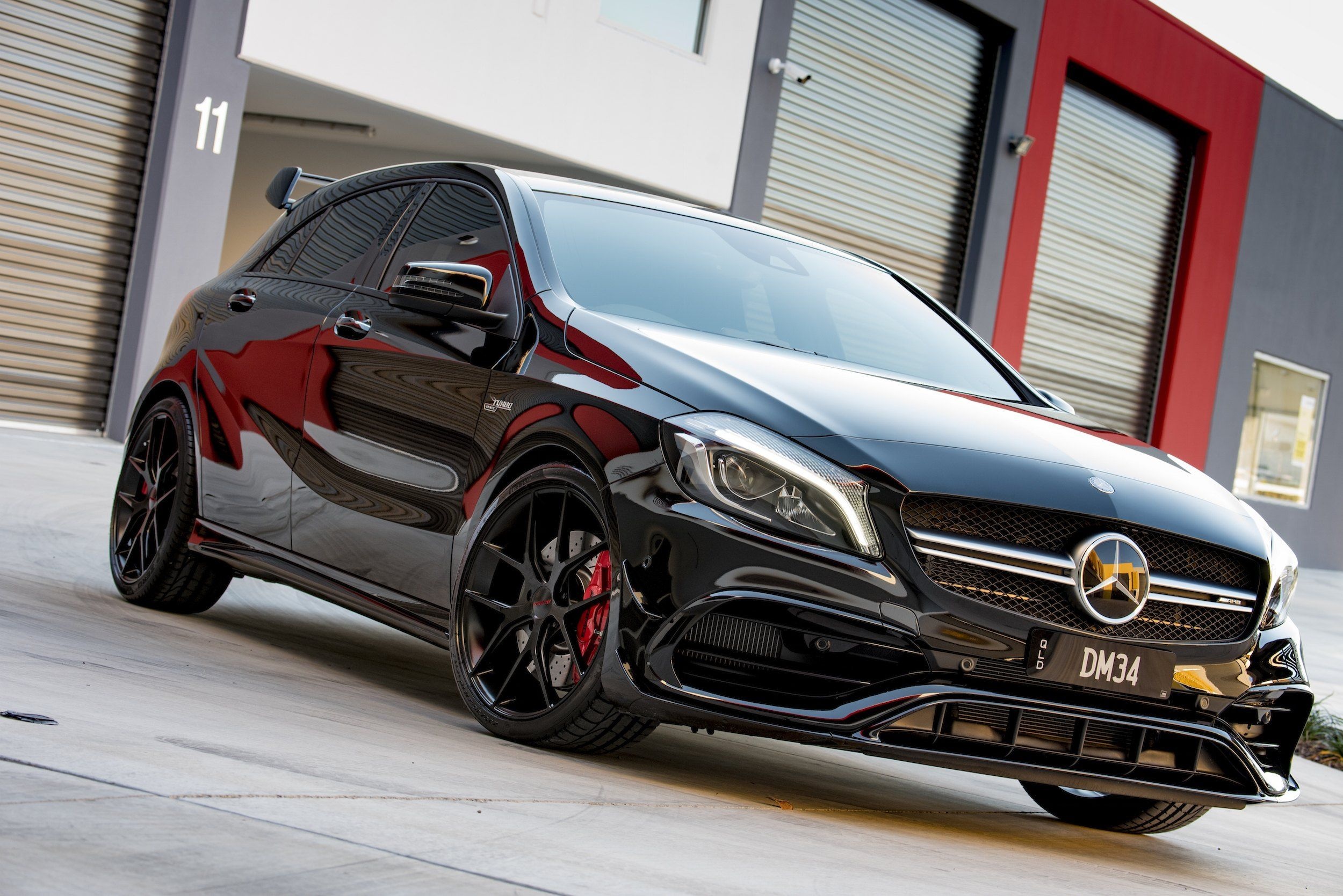 Mercedes-Benz A-Class, Custom projector headlights, Enhanced luxury, Black edition, 2500x1670 HD Desktop
