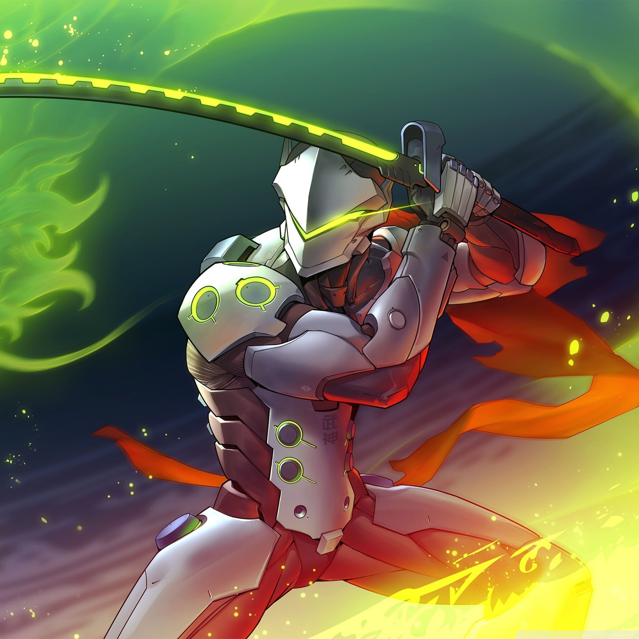 Genji wallpaper collection, Ryan Anderson's creations, Stunning art, Overwatch hero, 2050x2050 HD Phone