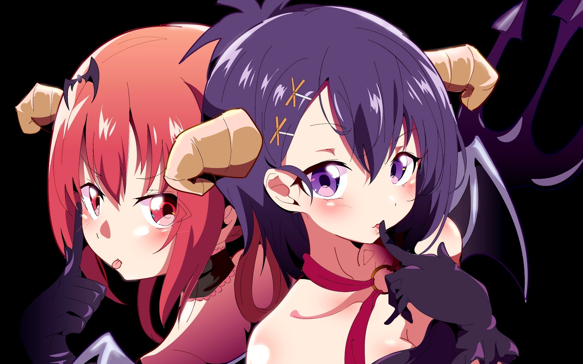Gabriel DropOut, Kurumizawa McDowell, Satanichia Tsukinose April, Vignette, 1920x1200 HD Desktop