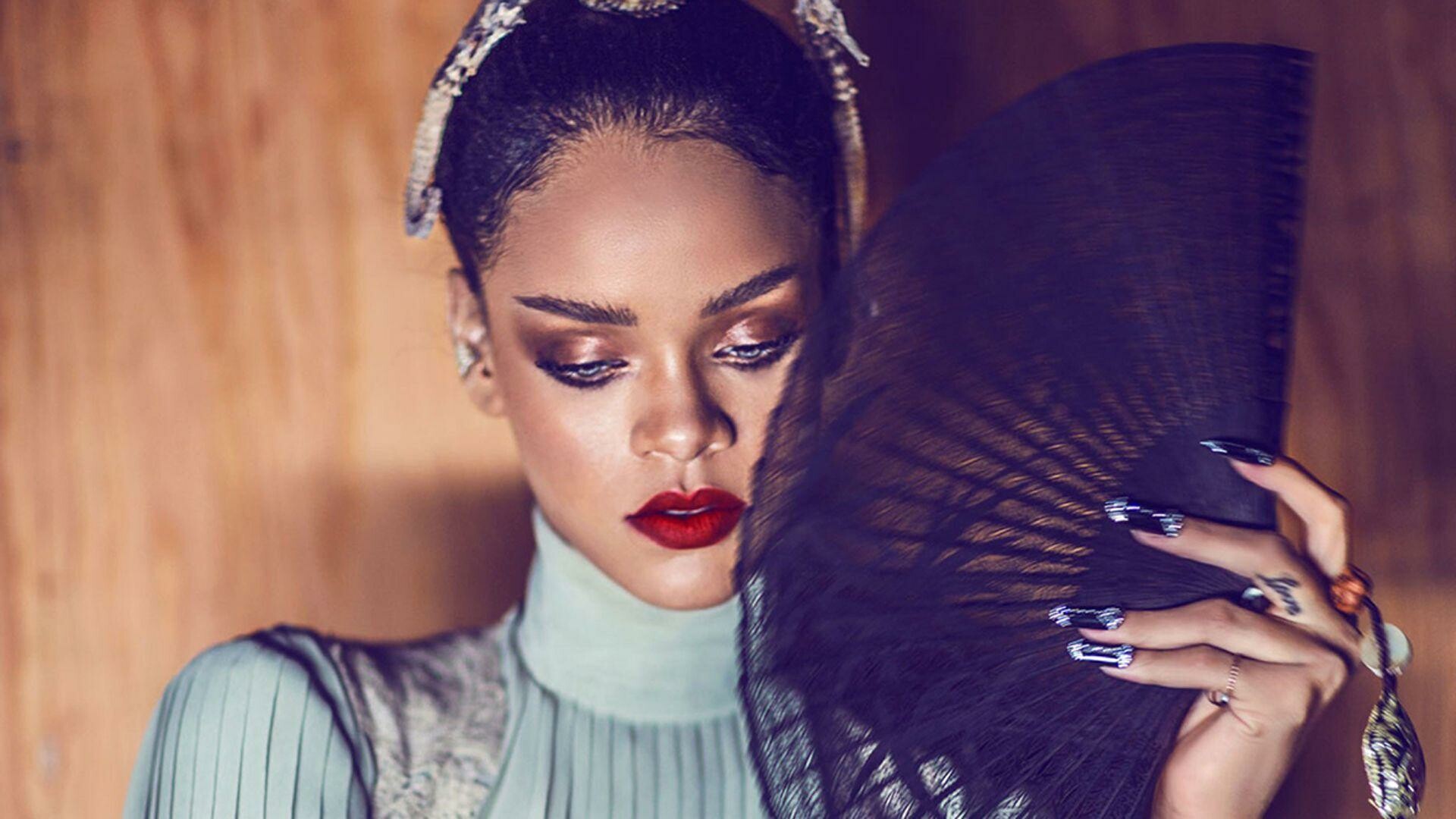 Rihanna, Dynamic performer, Evocative visuals, Electrifying presence, 1920x1080 Full HD Desktop